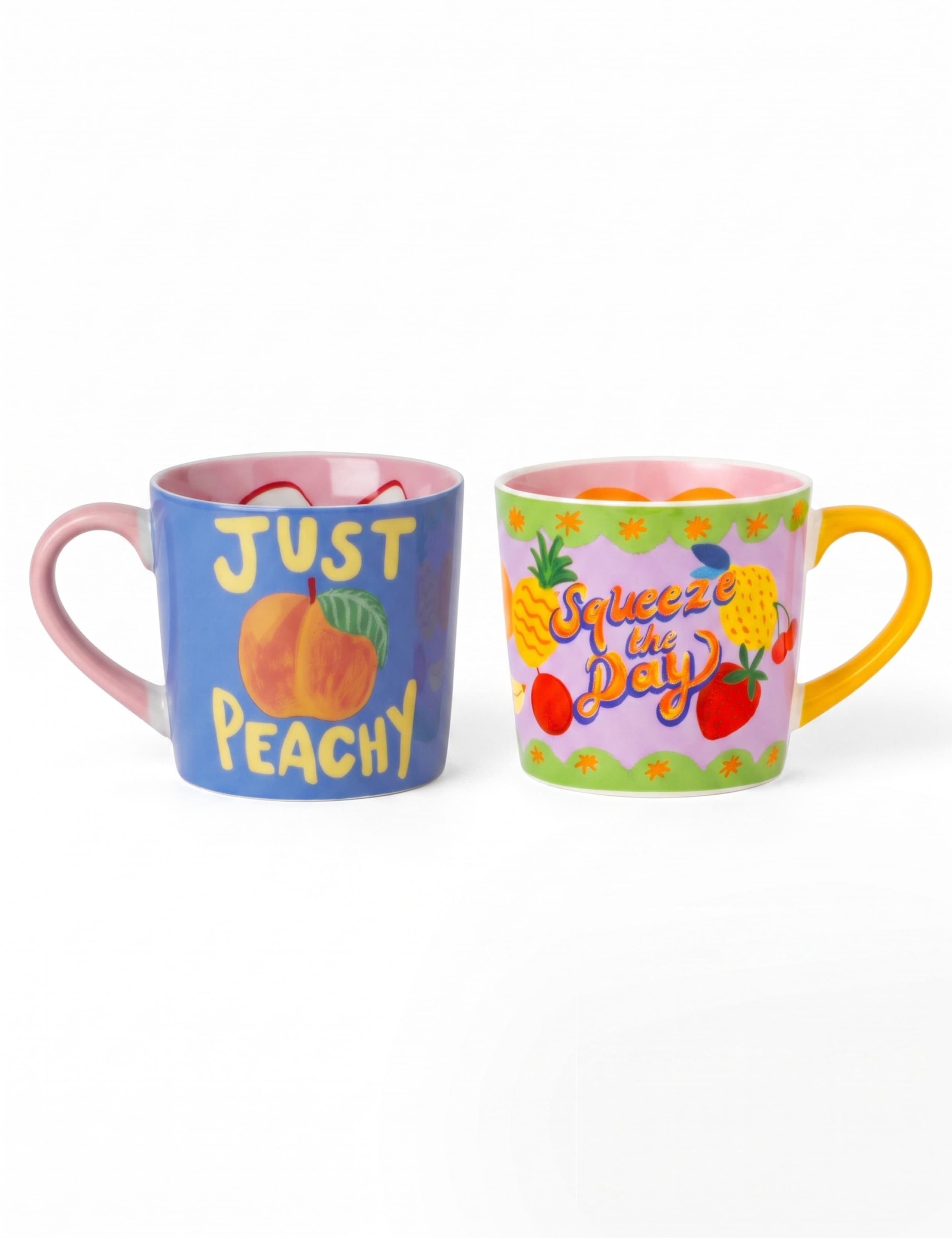 Set of 2 Squeeze the Day & Just Peachy Mugs 5 of 8