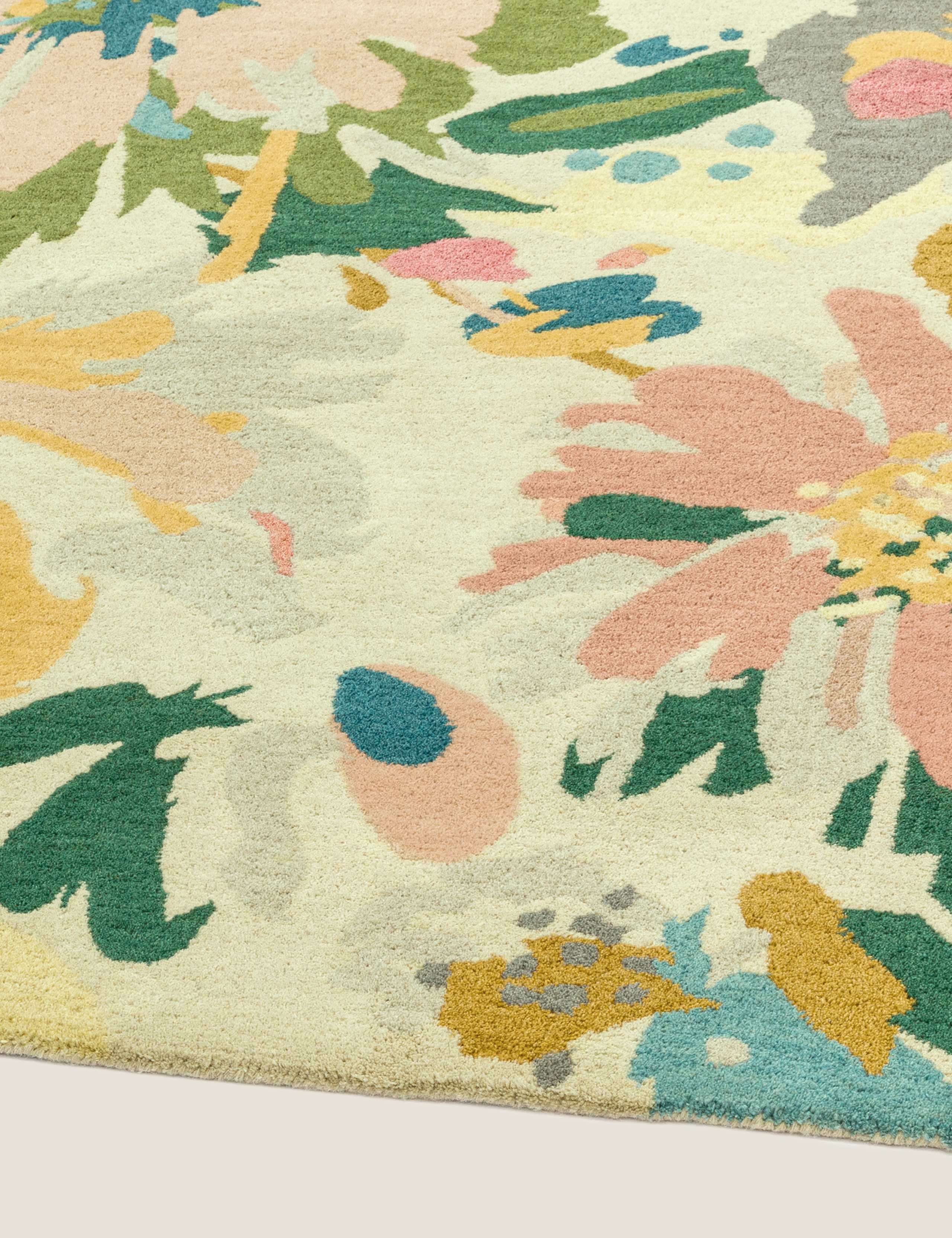 Reef Pure Wool Floral Rug 4 of 5