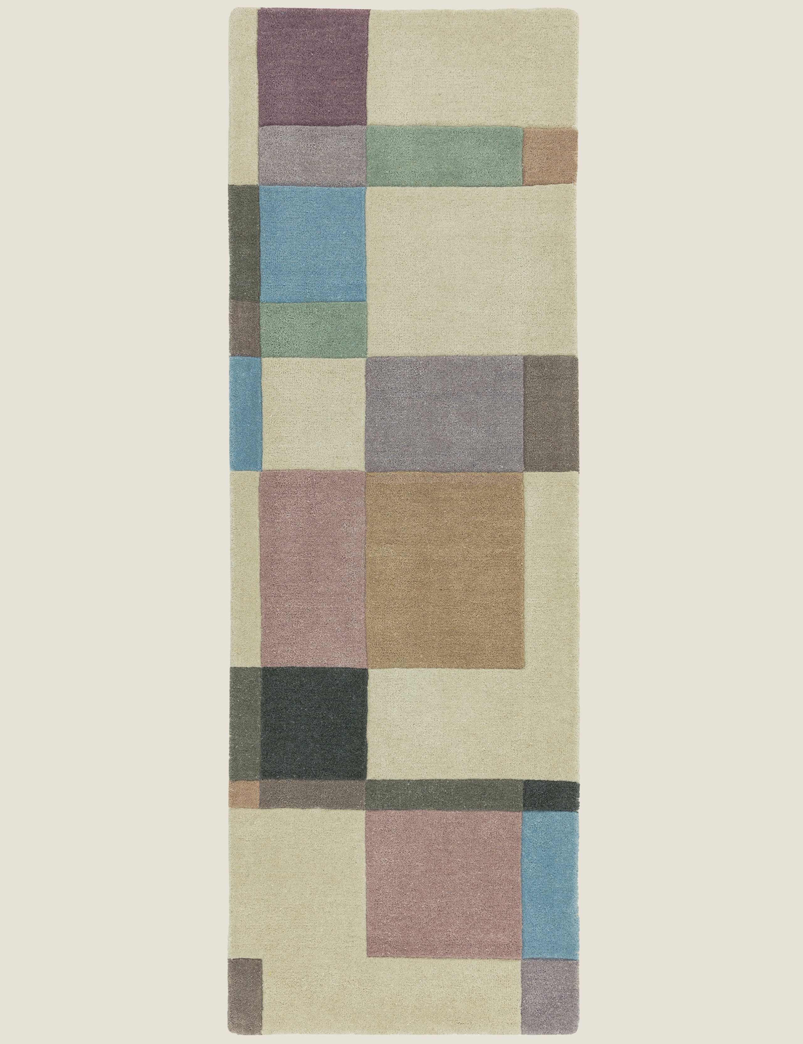 Reef Blocks Pastel Pure Wool Rug 2 of 3