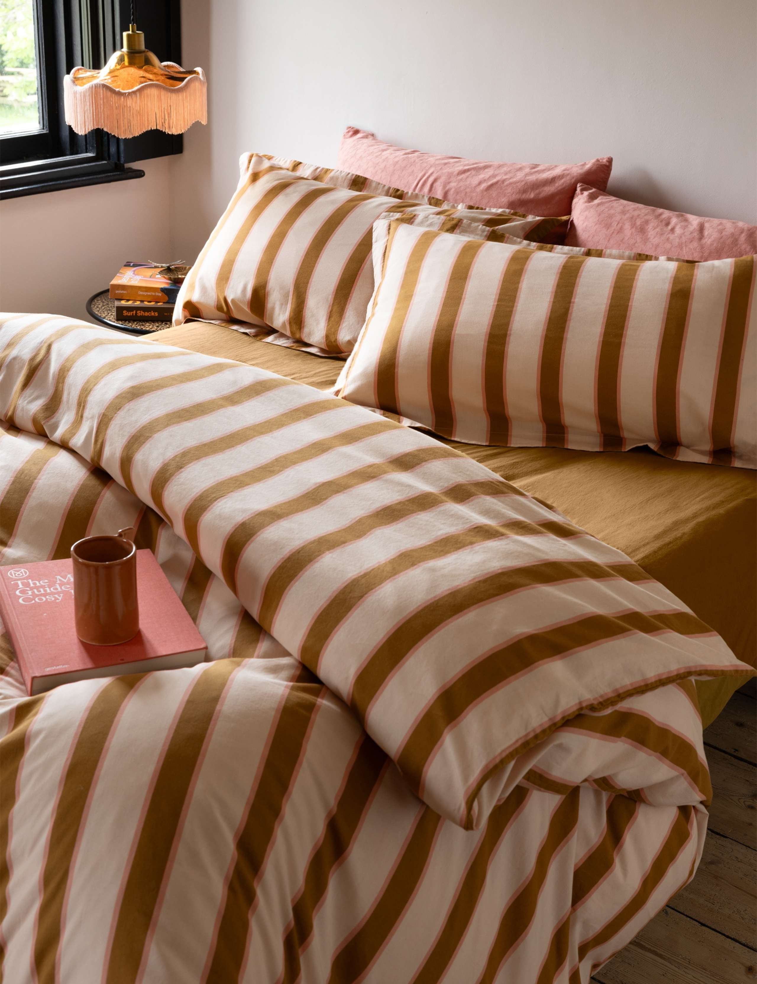 Pure Cotton 180 Thread Count Striped Duvet Cover 2 of 7