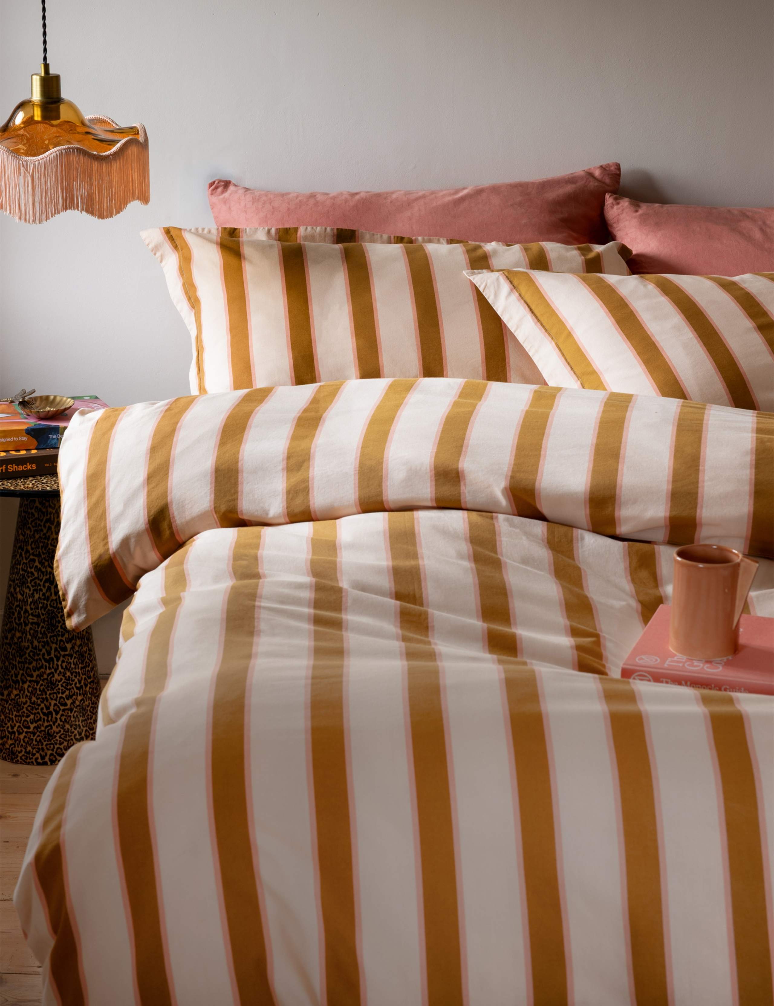 Pure Cotton 180 Thread Count Striped Duvet Cover 4 of 7