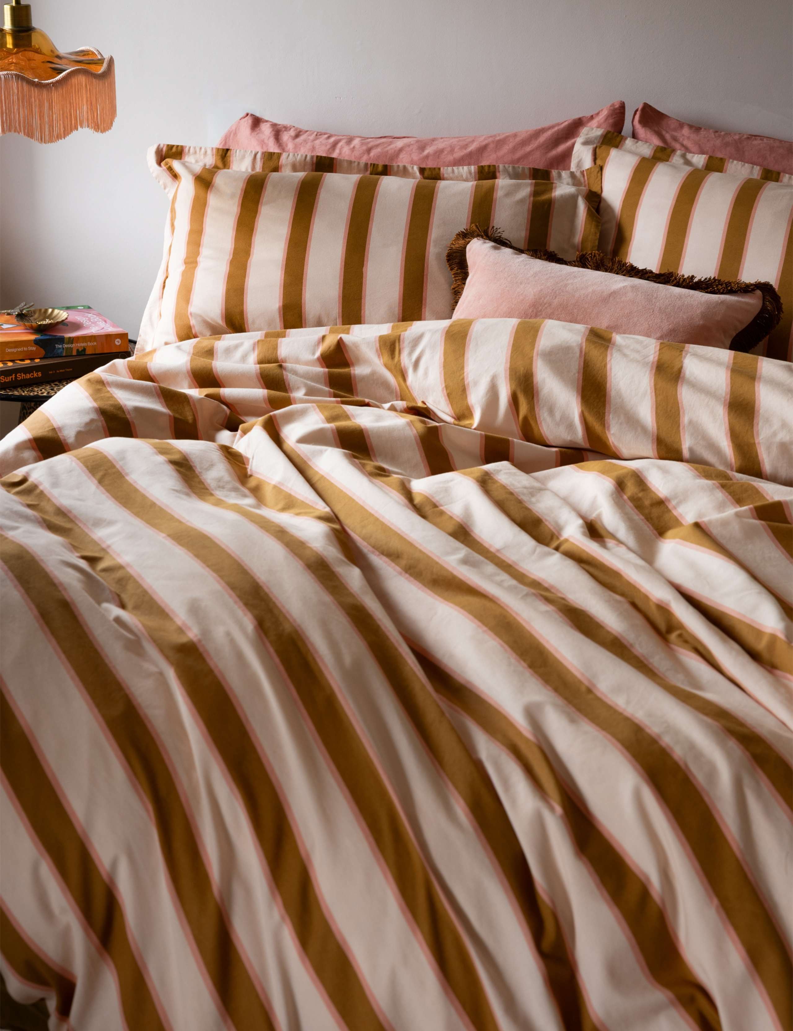 Pure Cotton 180 Thread Count Striped Duvet Cover 6 of 7