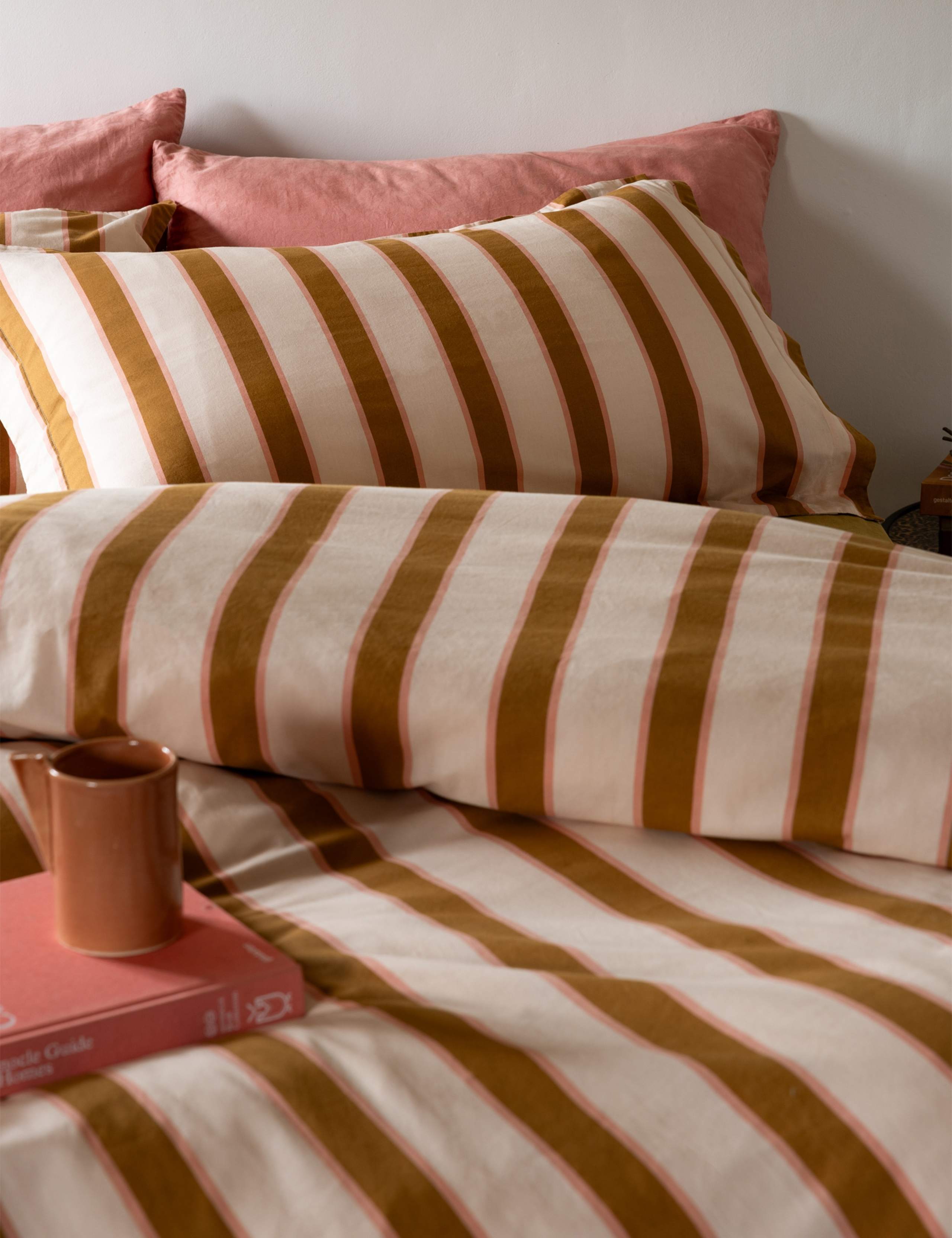 Pure Cotton 180 Thread Count Striped Duvet Cover 7 of 7
