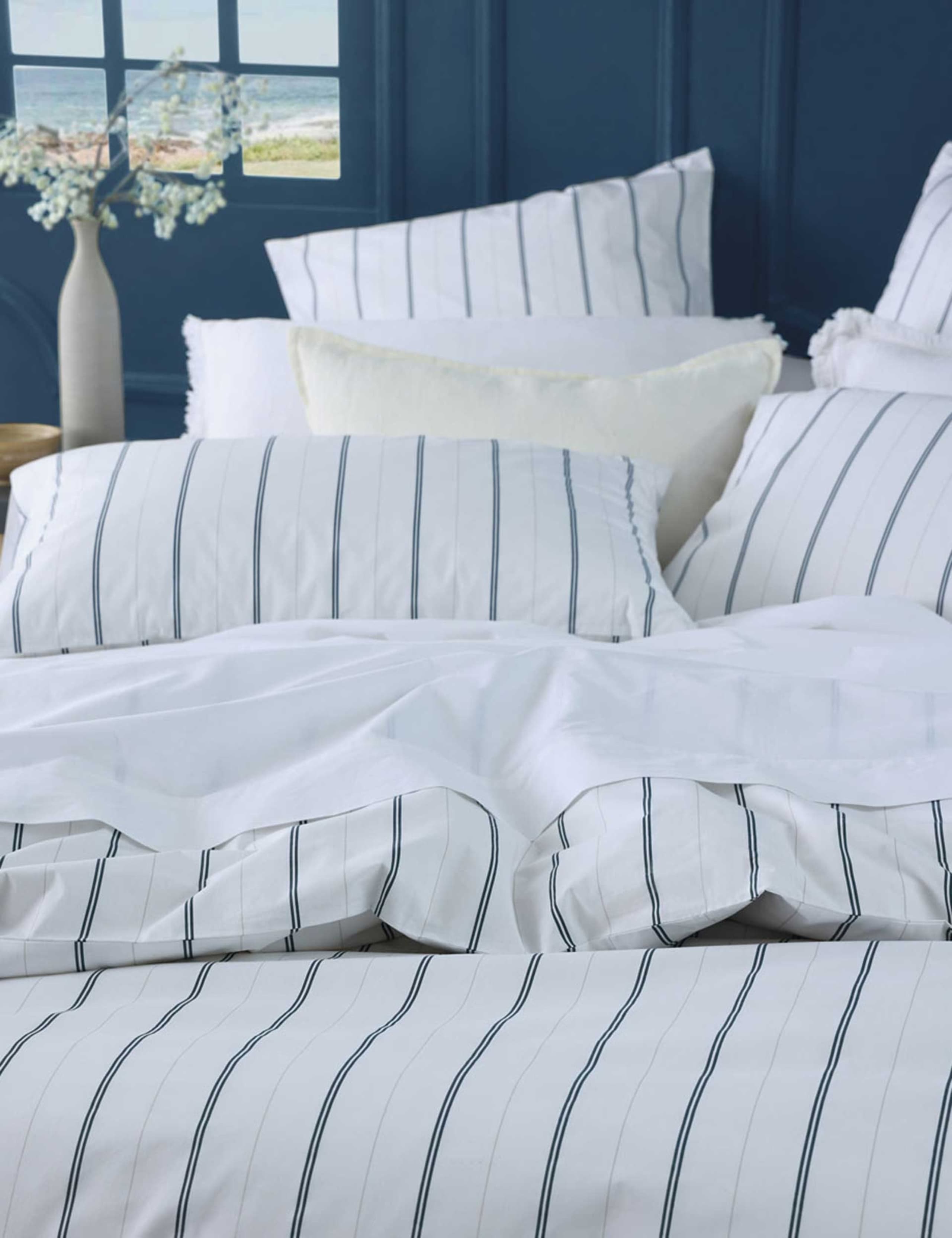 Pure Cotton Cape Bluestone Bedding Set 2 of 3
