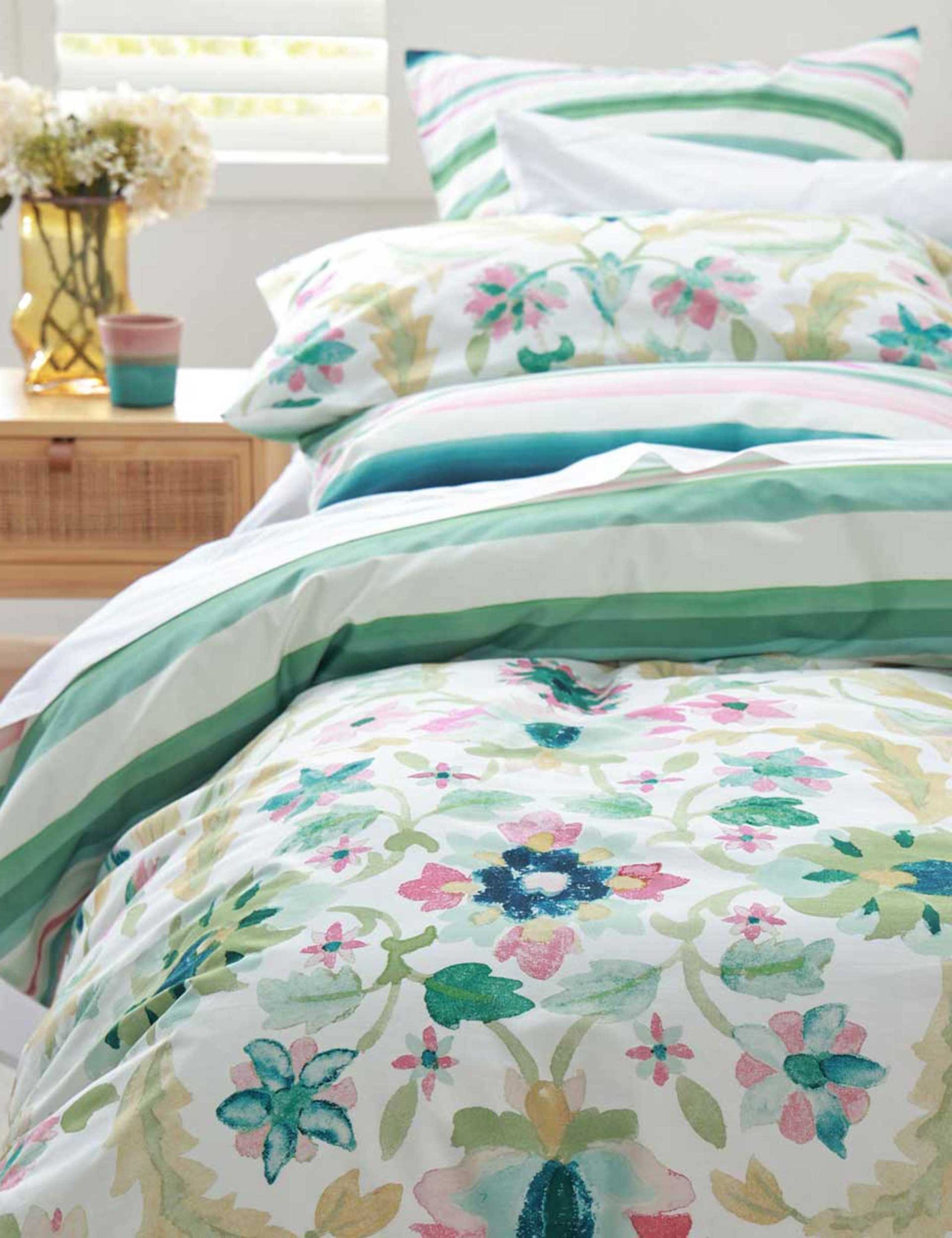 Pure Cotton Floral Reversible Bedding Set 2 of 3