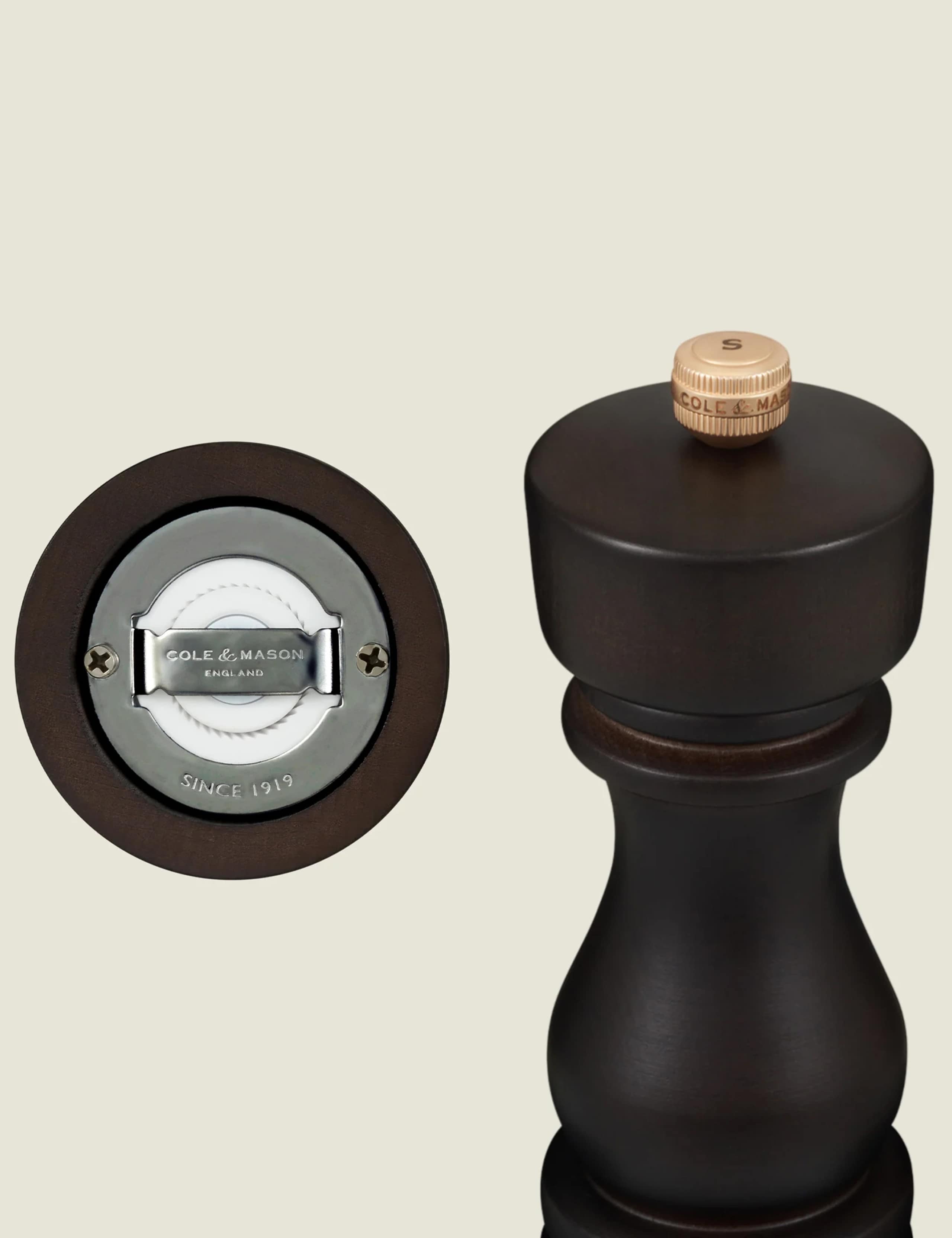 Tall Beech Wood Salt Mill 220mm 3 of 5