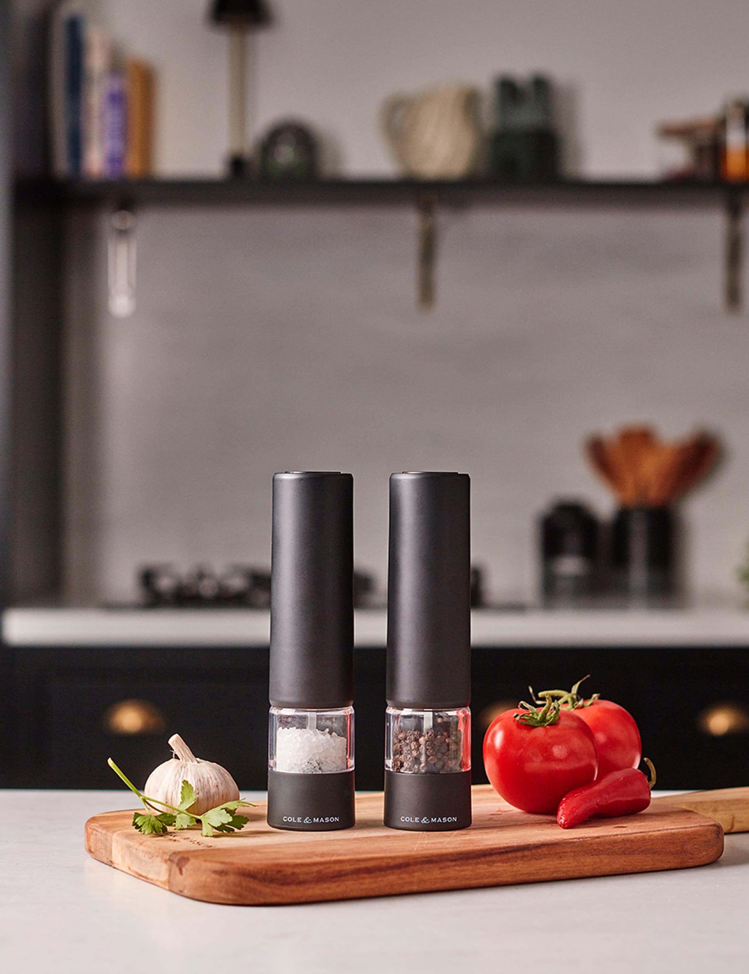 Electric Ceramic Salt & Pepper Mill Set 1 of 5