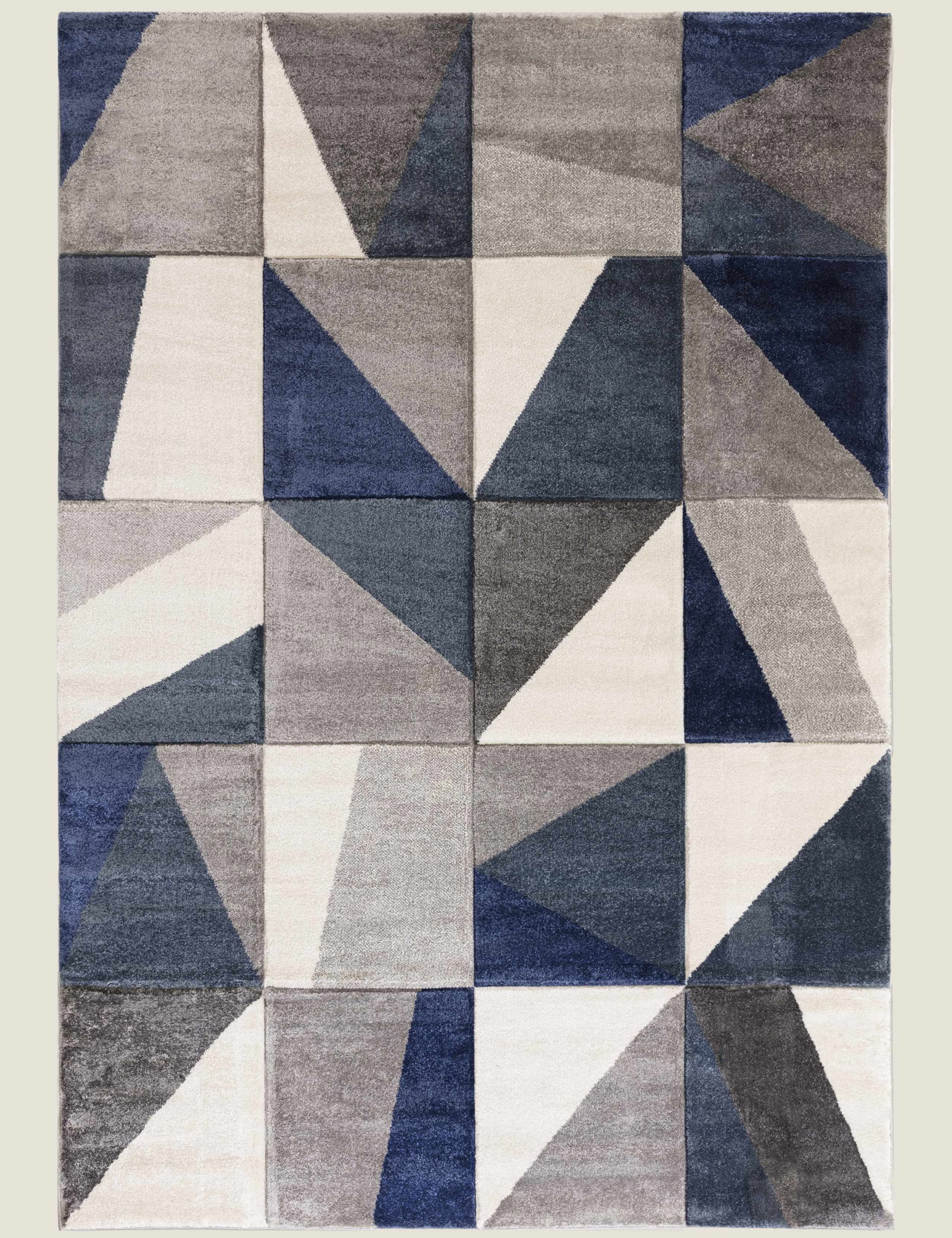 Large Carved Triangles Rug 2 of 5