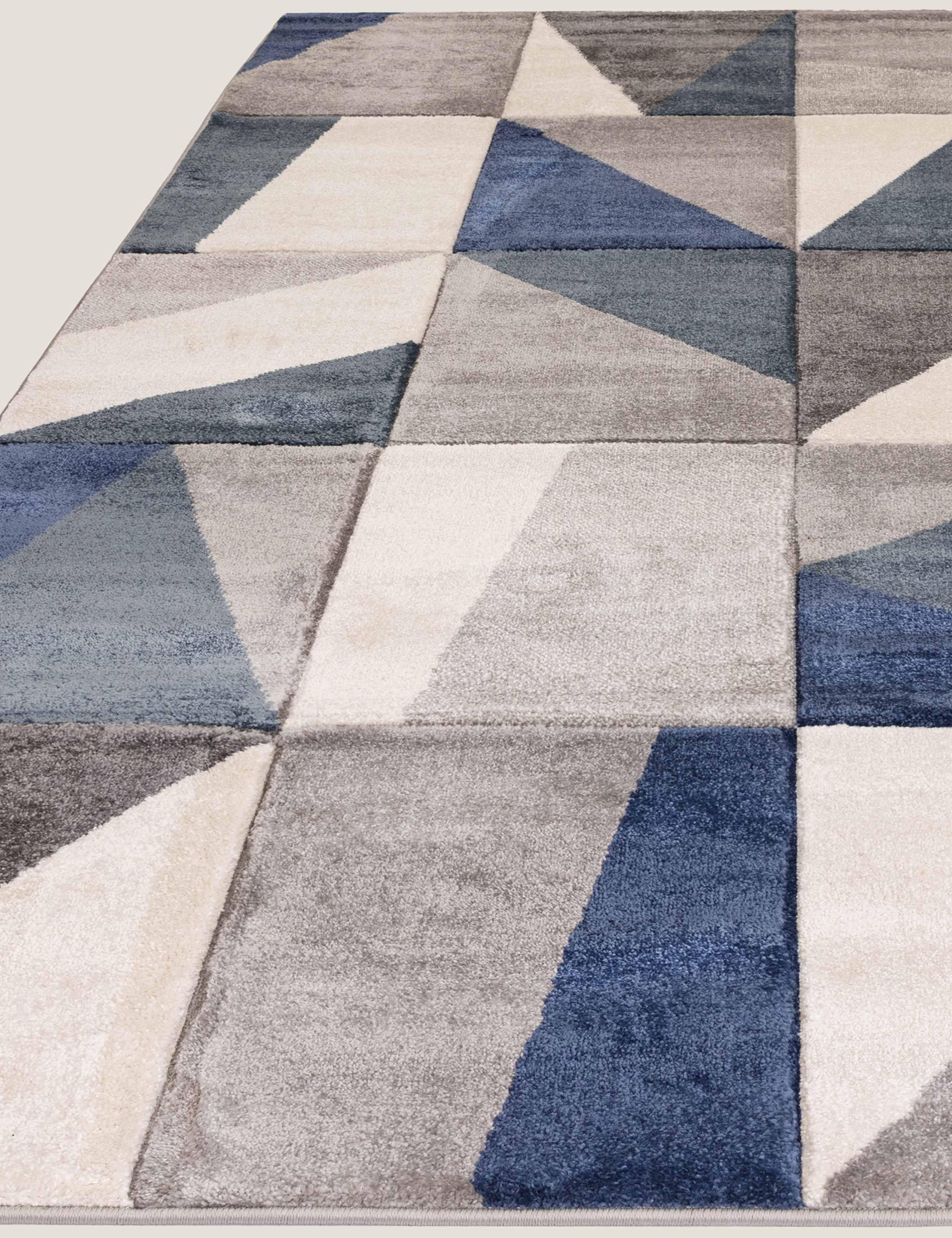 Large Carved Triangles Rug 3 of 5