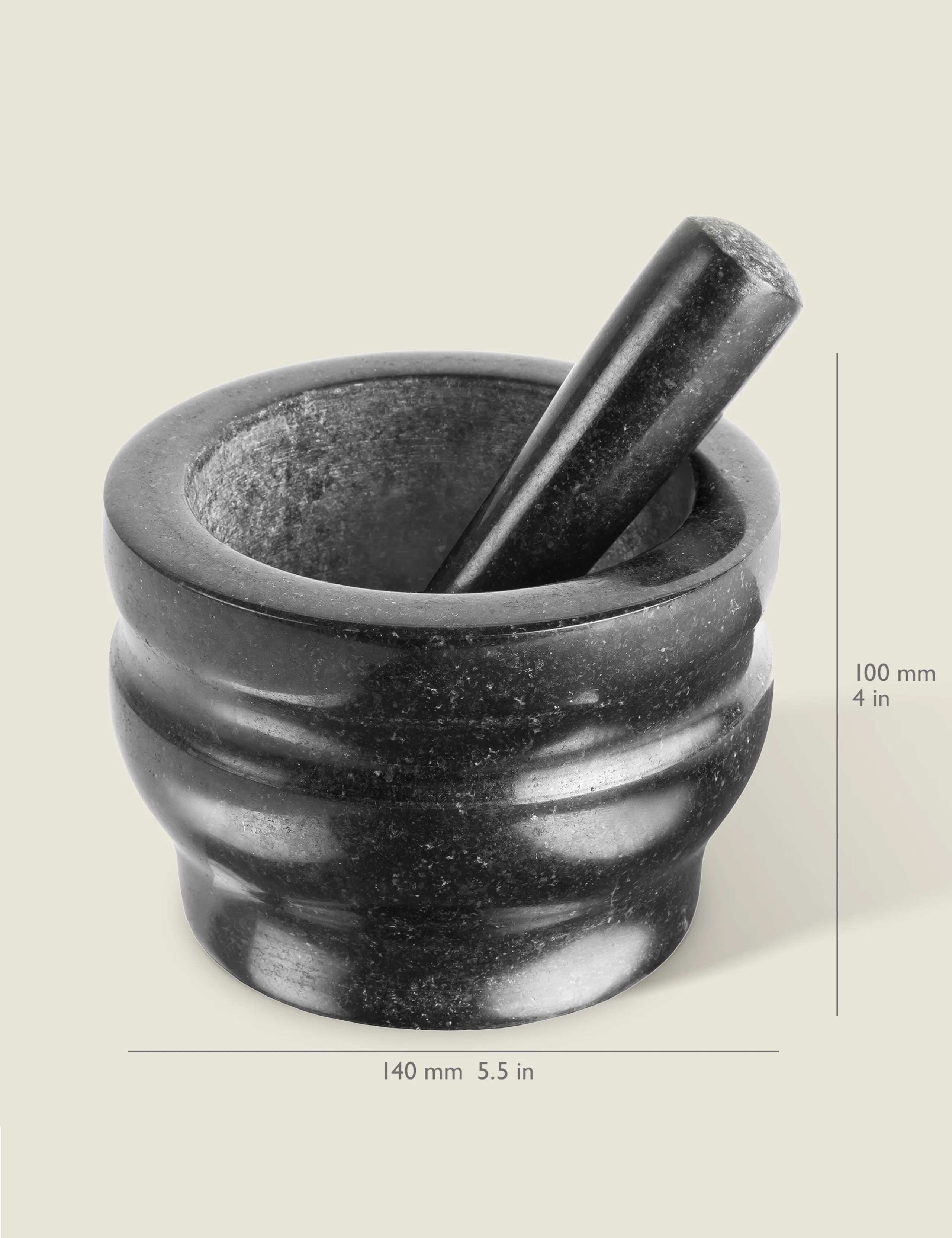 Polished Granite Pestle And Mortar 14cm 5 of 6