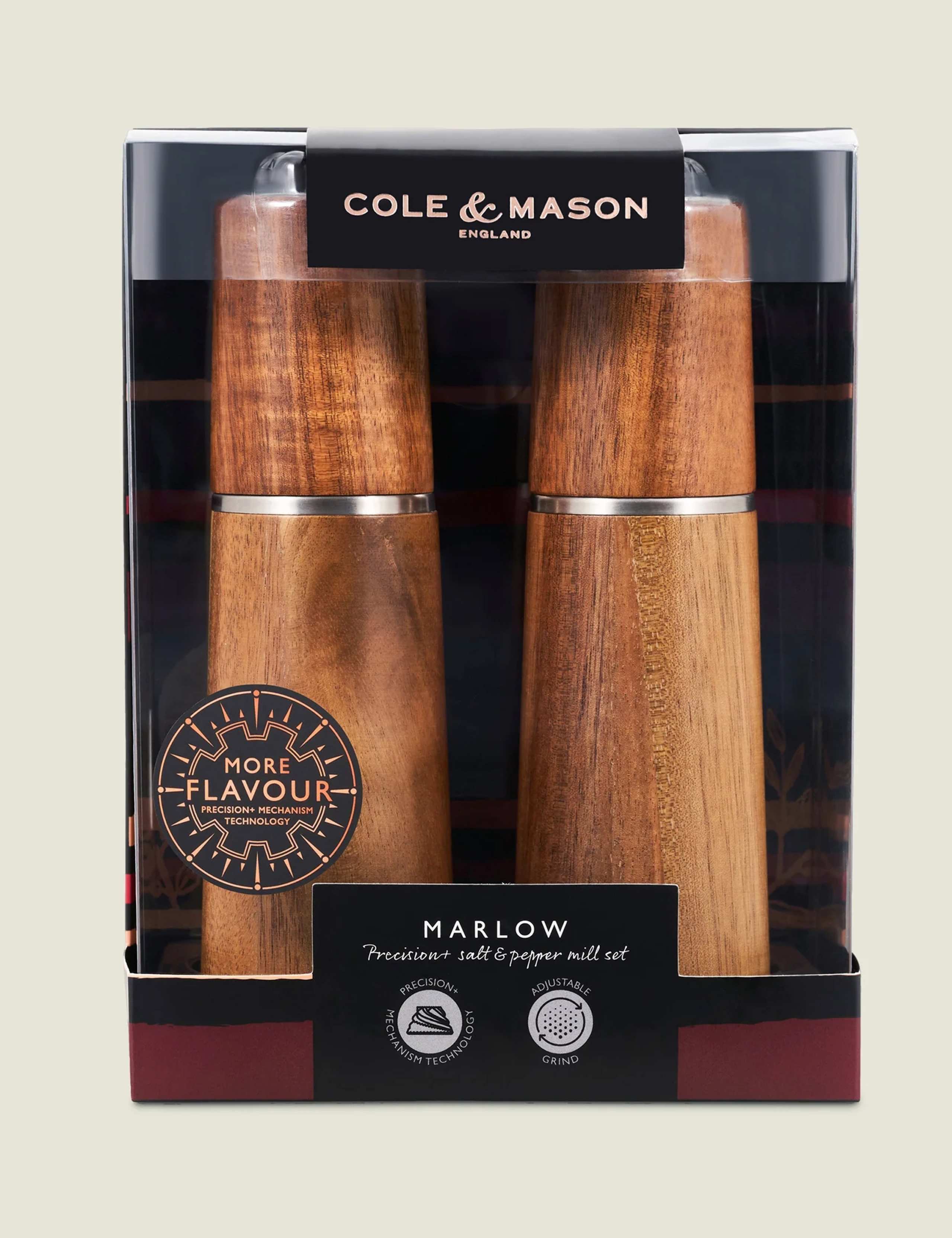 Acacia Wood Salt & Pepper Mill Set 5 of 5