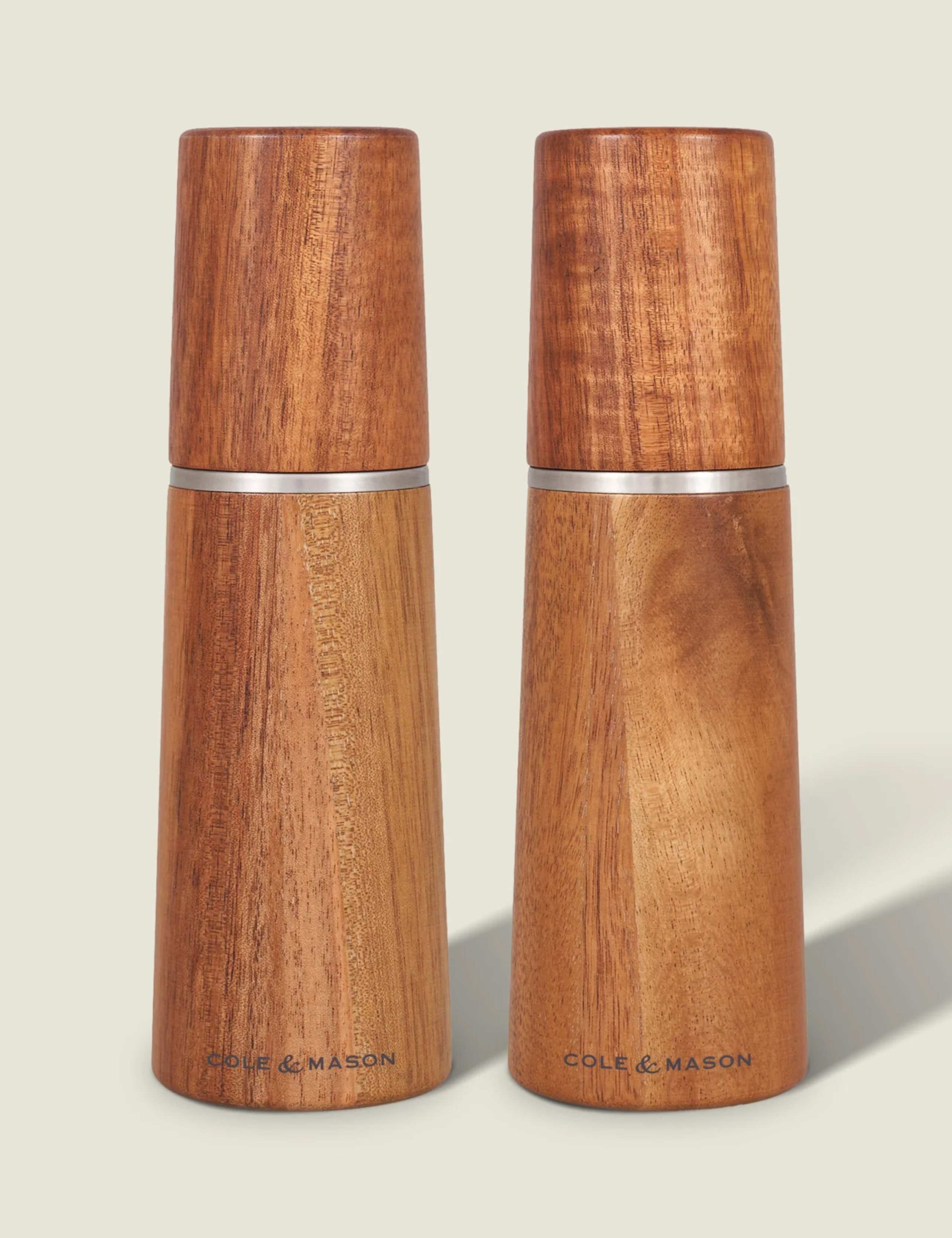 Acacia Wood Salt & Pepper Mill Set 2 of 5