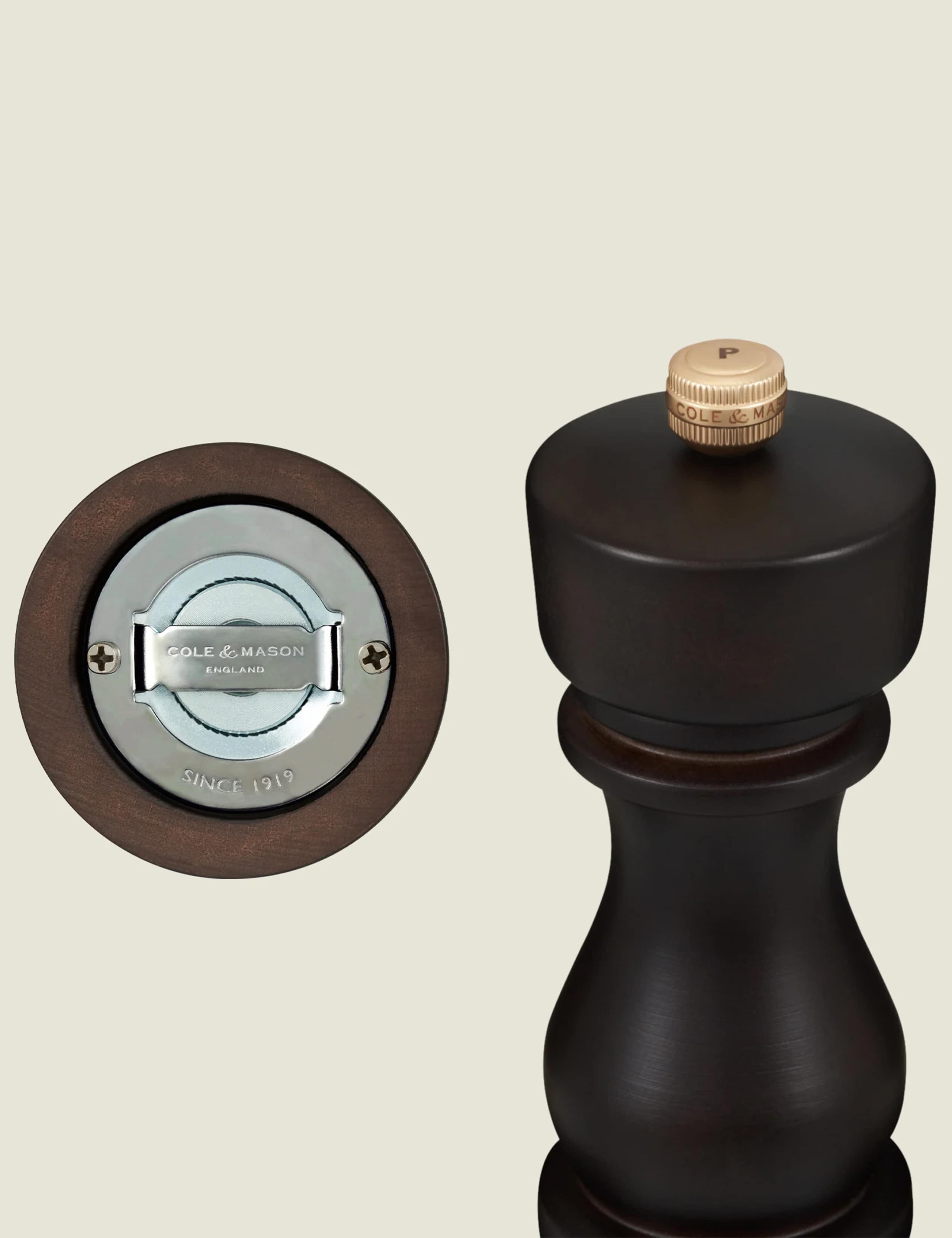 Beech Wood Salt & Pepper Mill Set 130mm 4 of 5