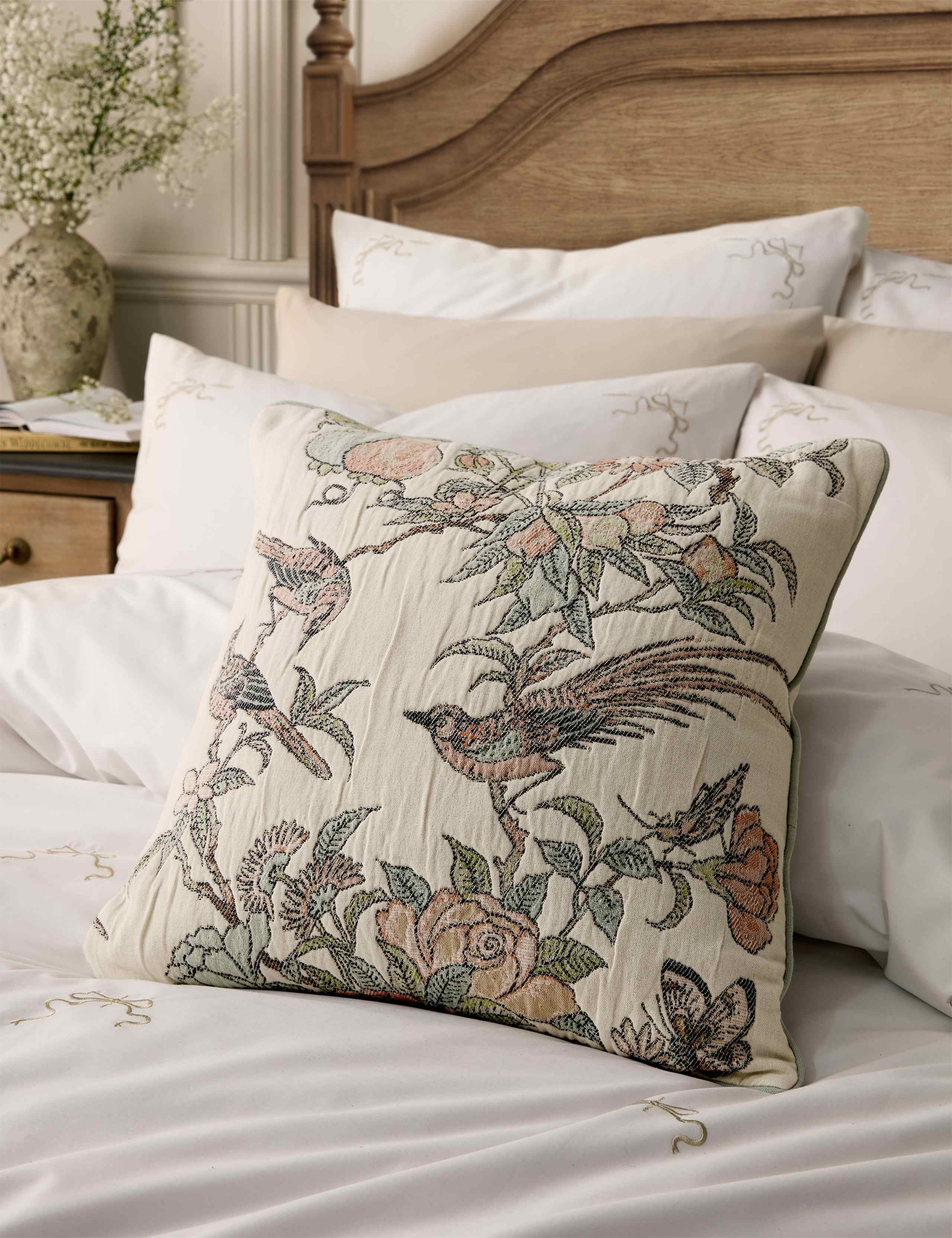 Pure Cotton Hampton Jacquard Cushion 3 of 3
