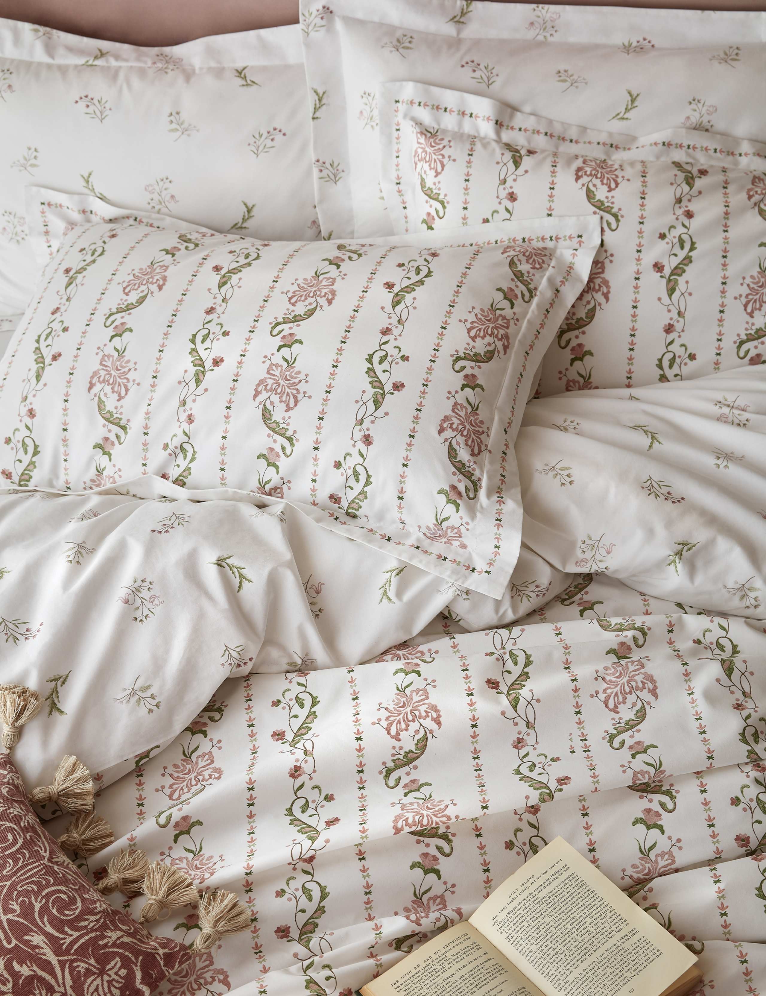 Pure Cotton Waistcoat Stripe Bedding Set 2 of 3