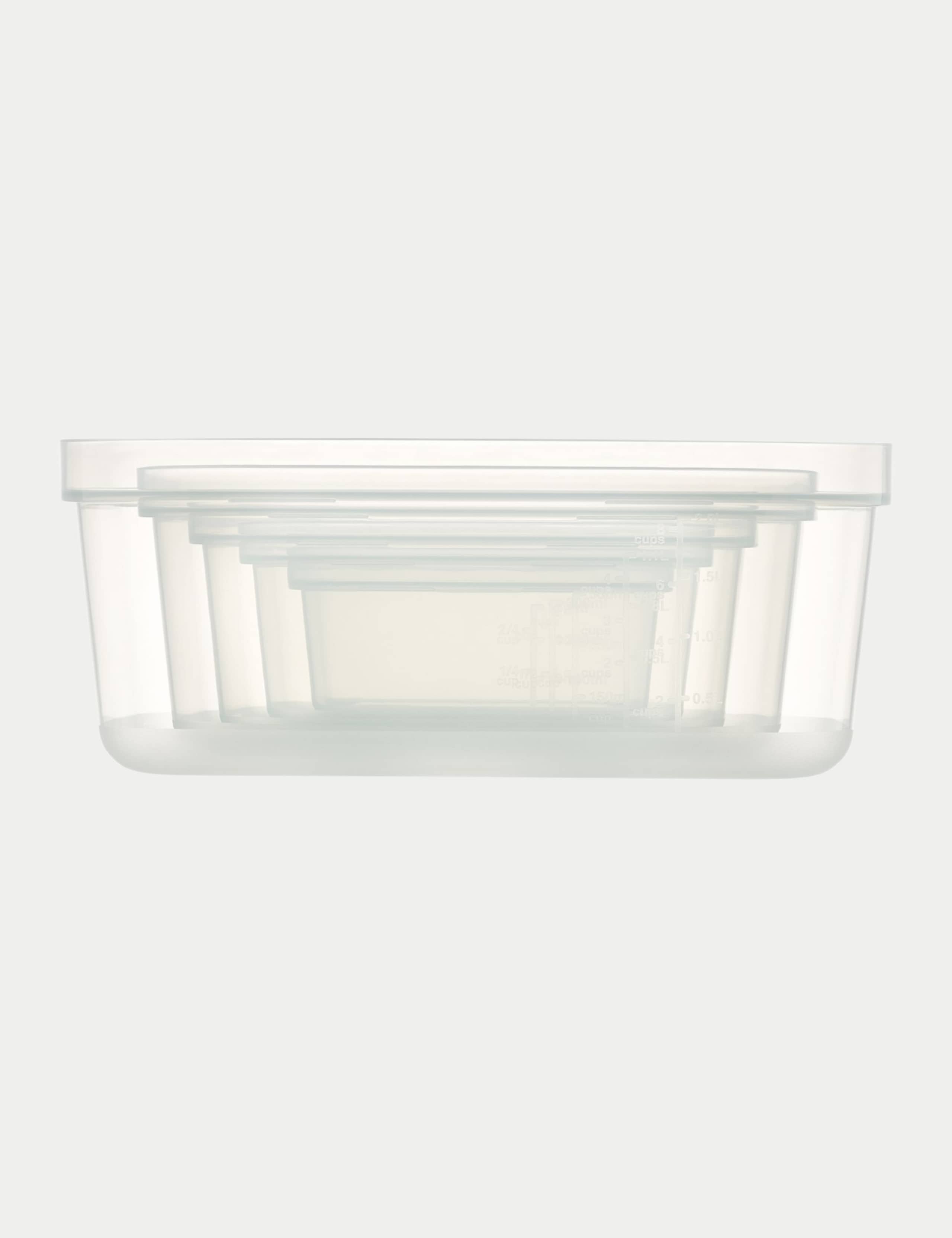 Set of 10 Airtight Nesting Storage Containers Blue Lid 2 of 3