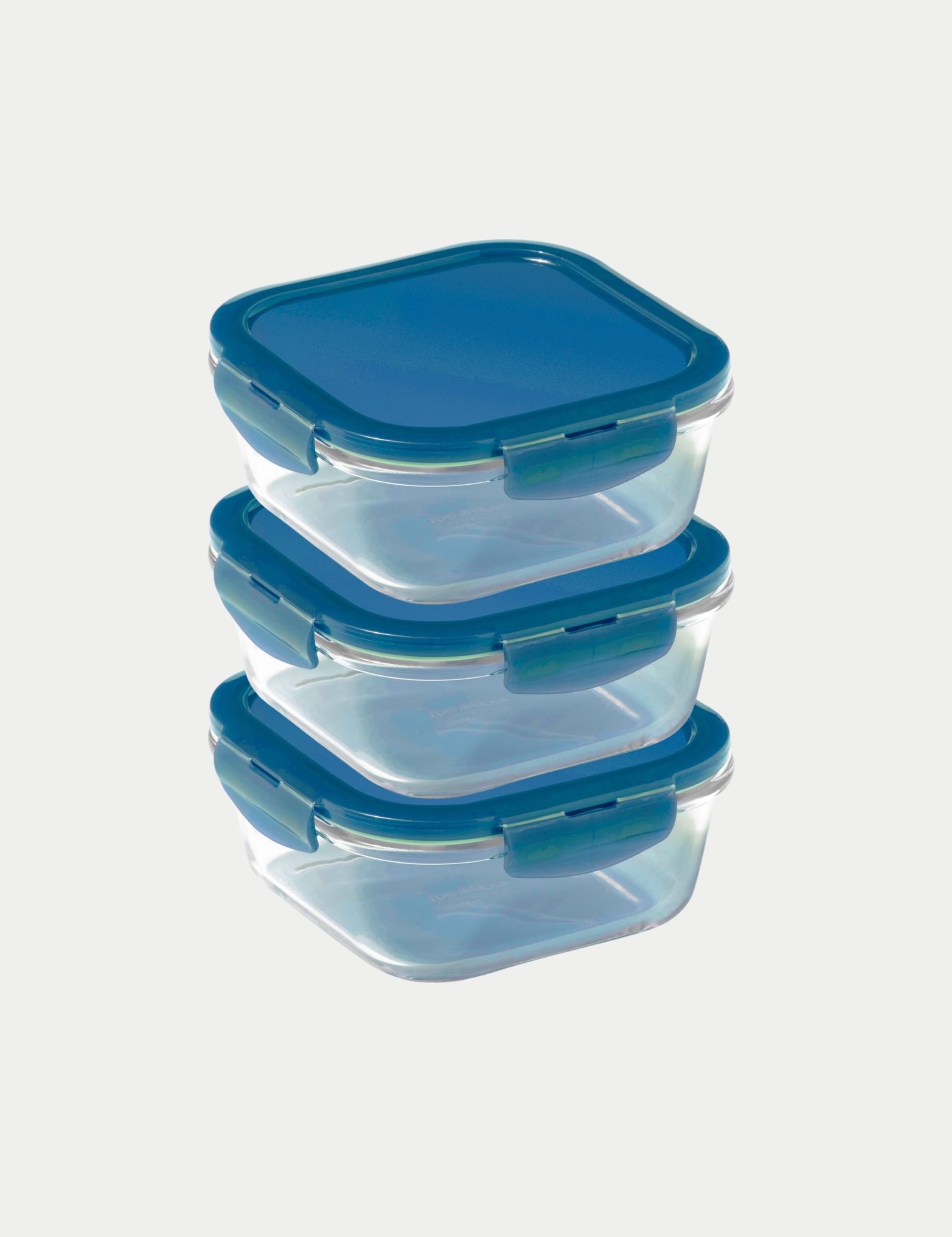 Set of 3 750ml Glass Airtight Containers 1 of 3