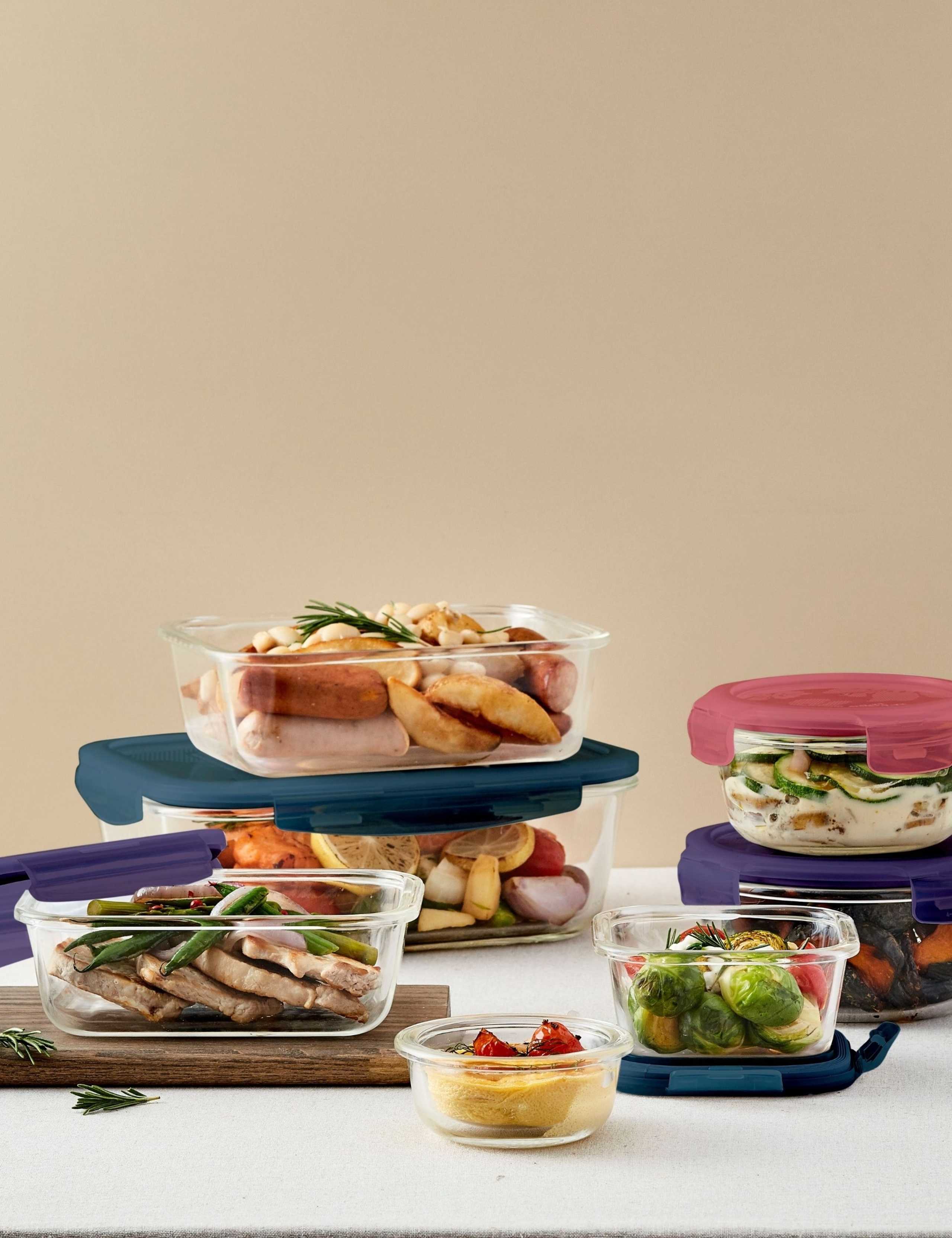 Set of 4 Glass Rectangle Oven Safe Food Containers 3 of 3