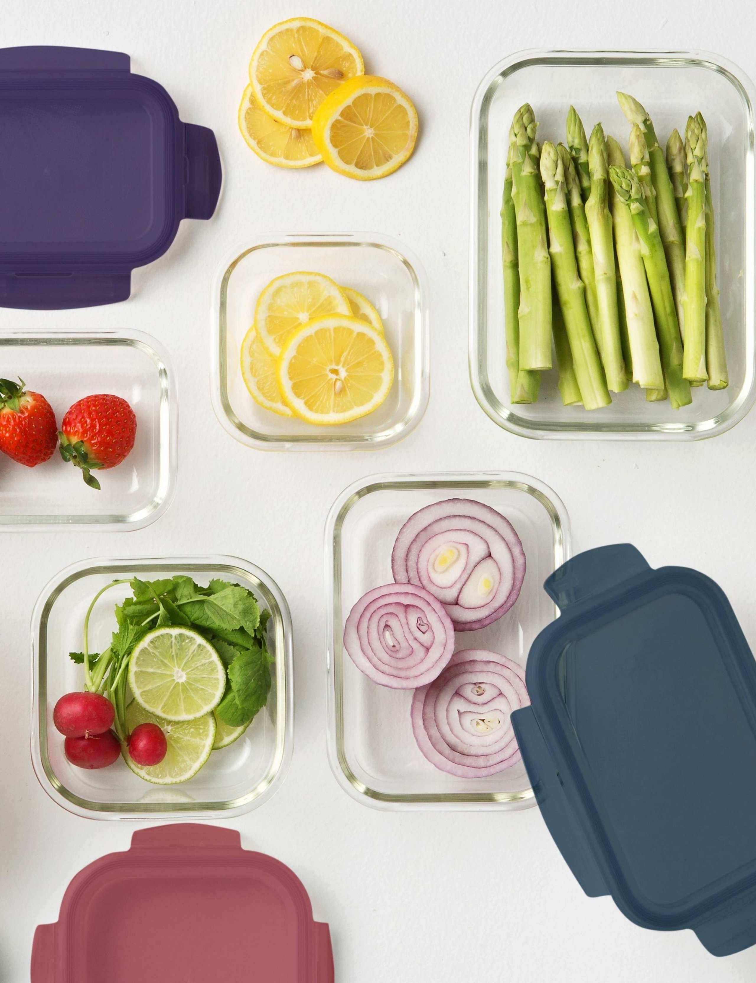 Set of 4 Glass Rectangle Oven Safe Food Containers 2 of 3