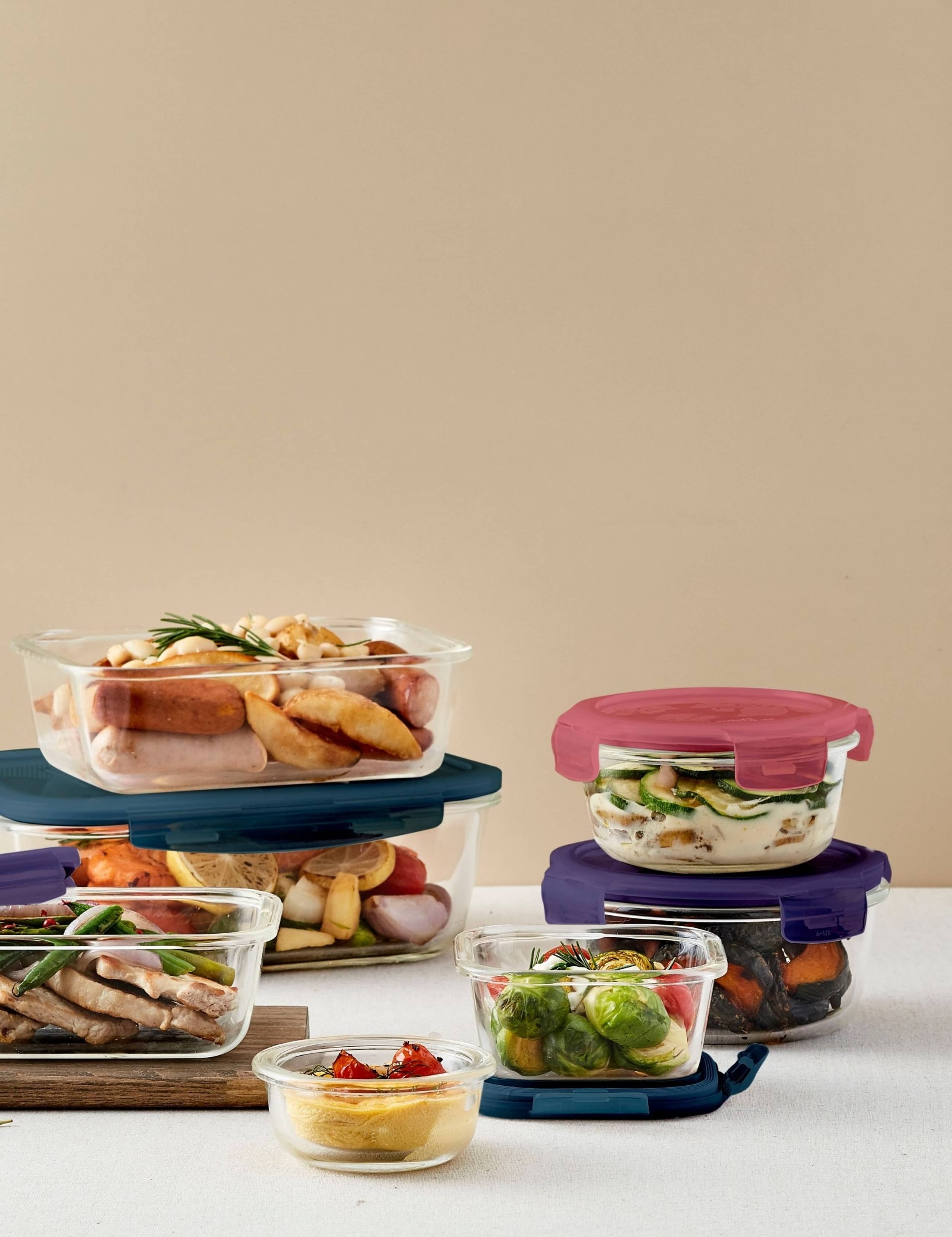 Set of 3 950ml Glass Airtight Containers 2 of 3