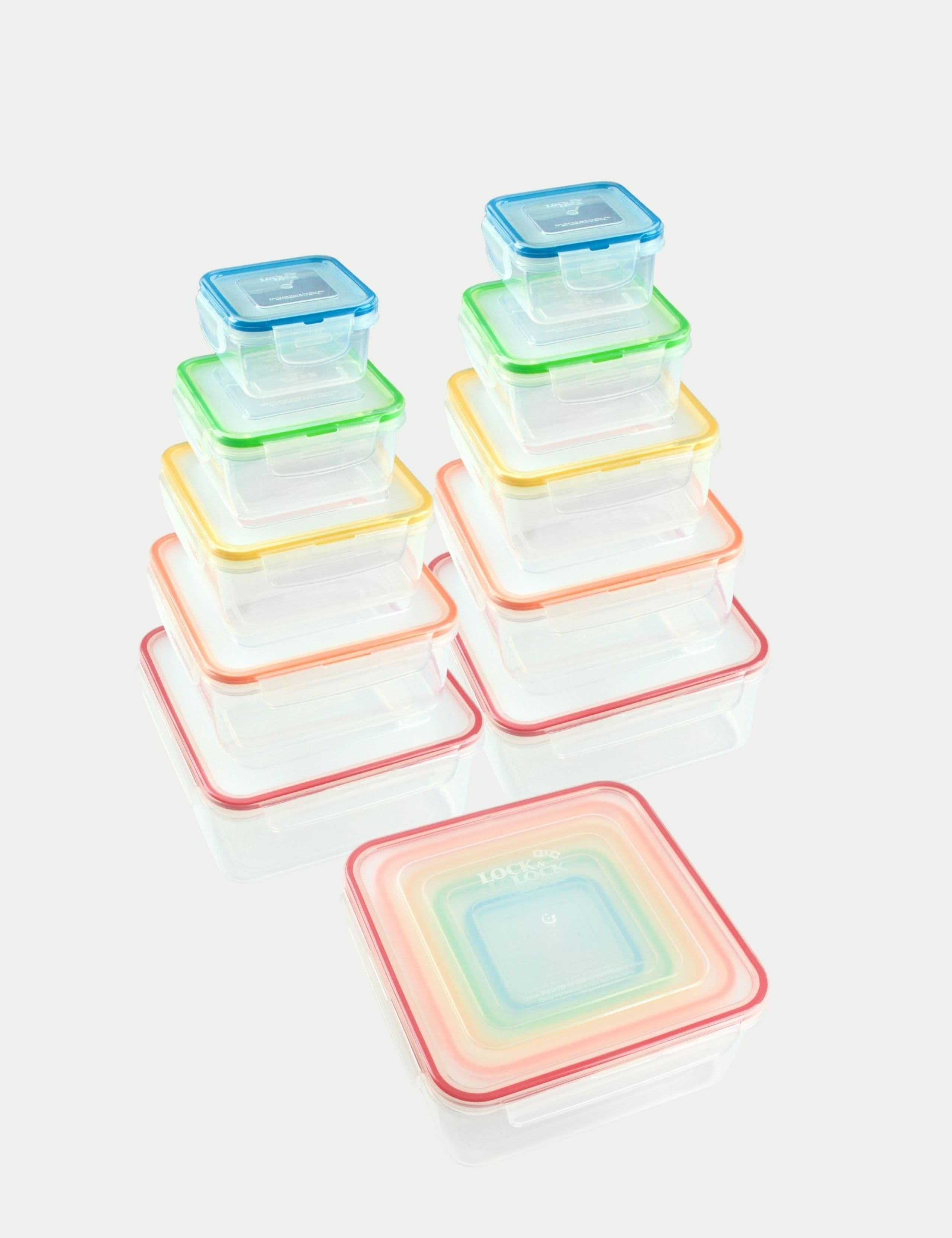 Set of 10 Nest Lock Airtight Food Containers 1 of 3