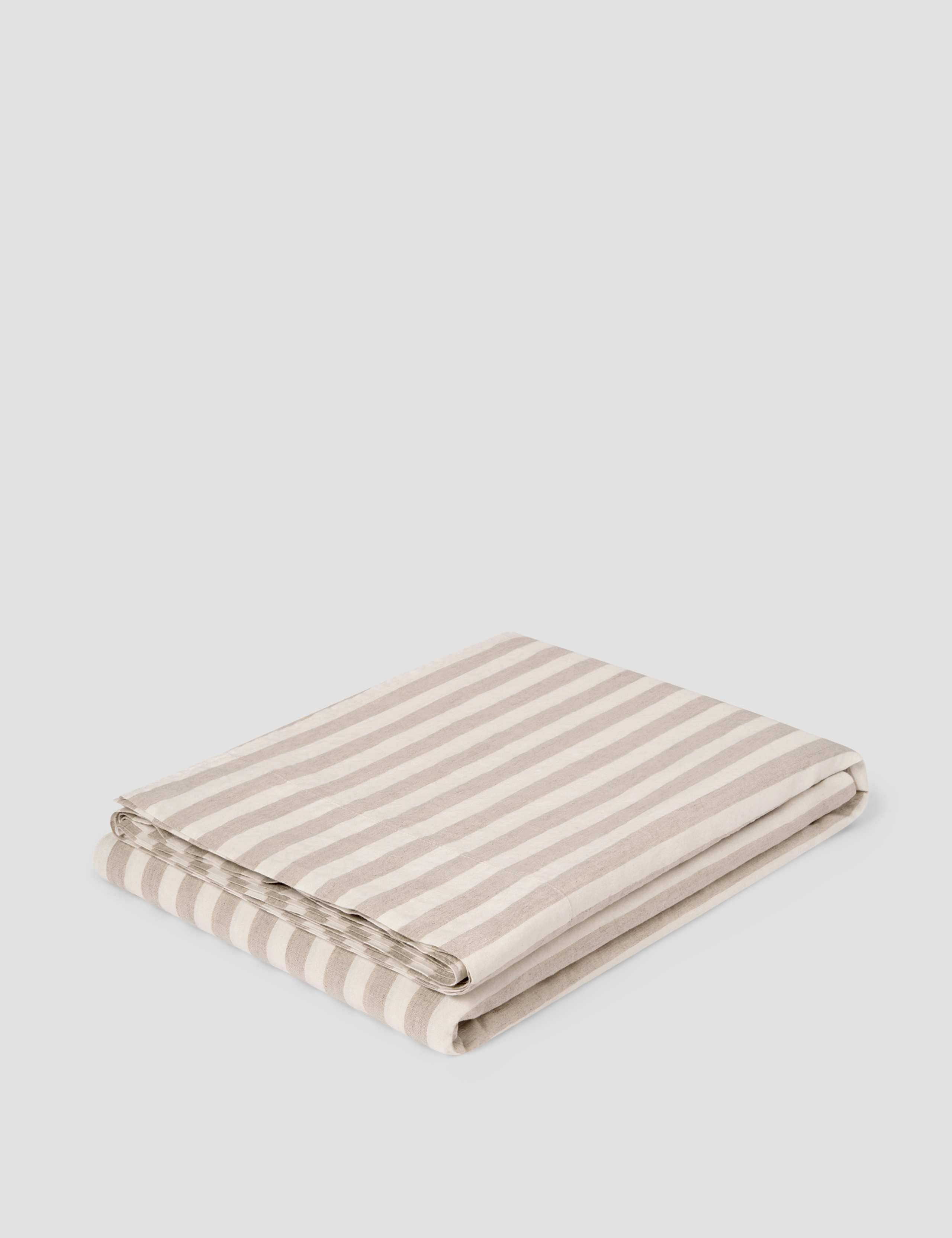 Linen Blend Striped Flat Sheet 3 of 3