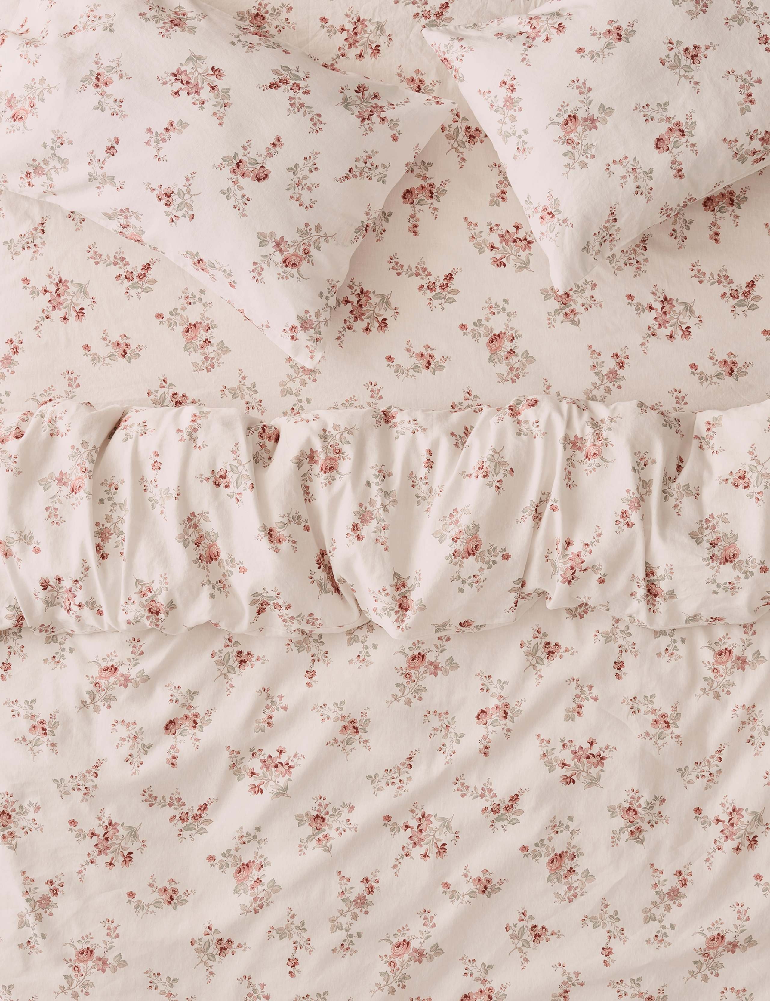Linen Blend Floral Duvet Cover 2 of 4