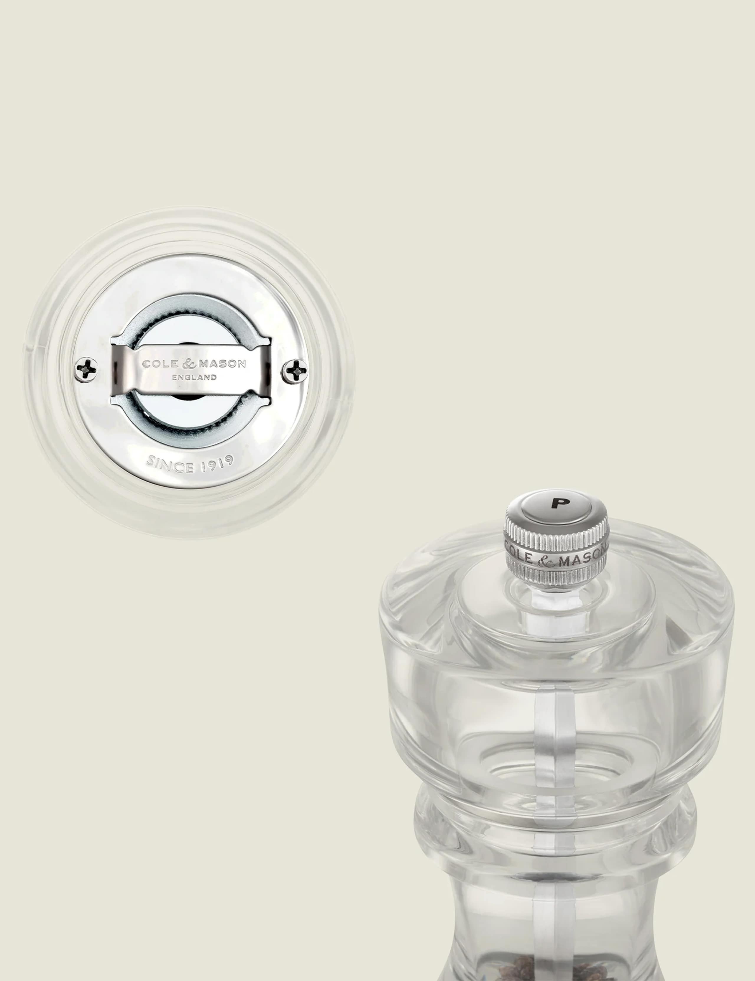Ergonomic Clear Resin Pepper Mill 180mm 3 of 5