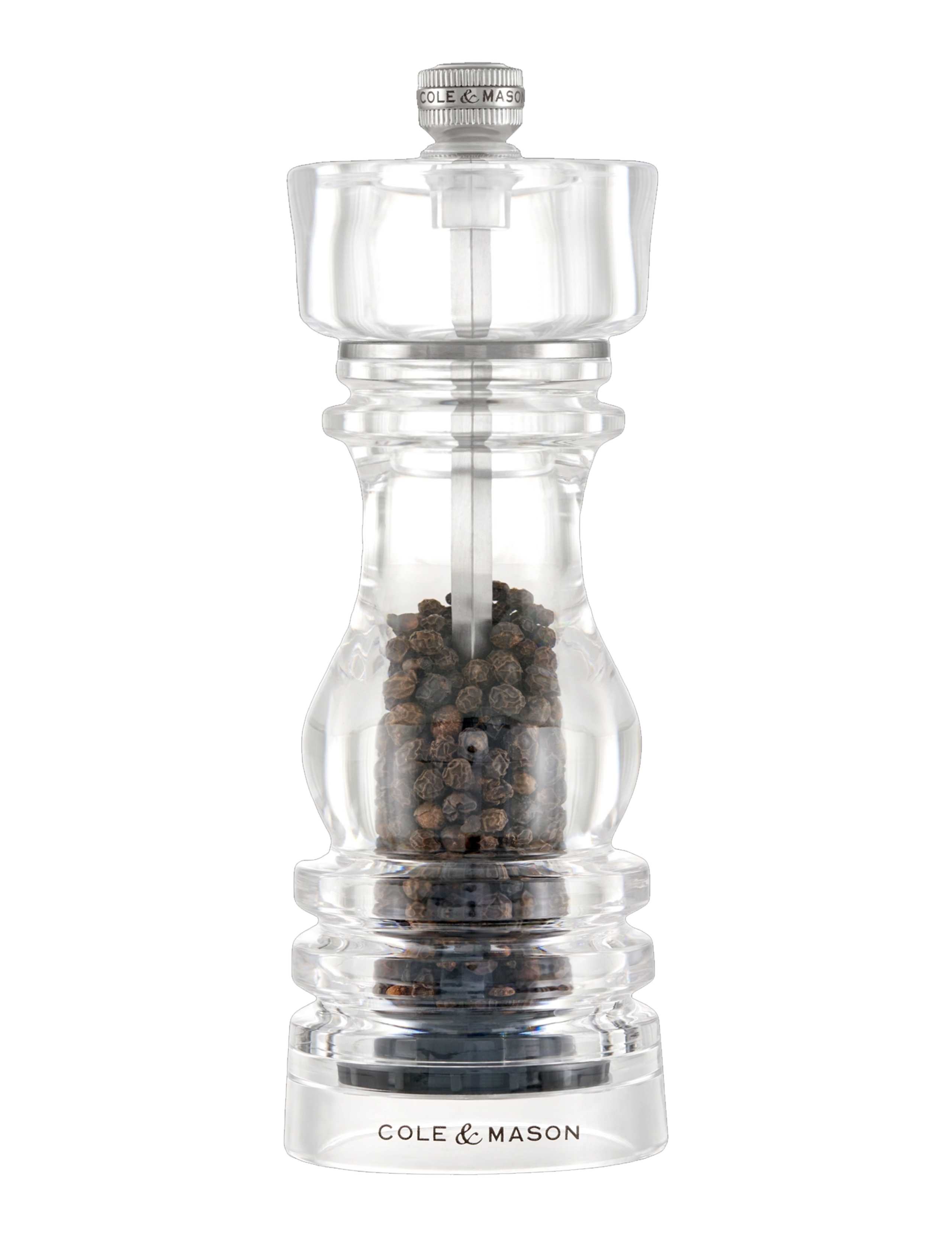 Ergonomic Clear Resin Pepper Mill 180mm 2 of 5