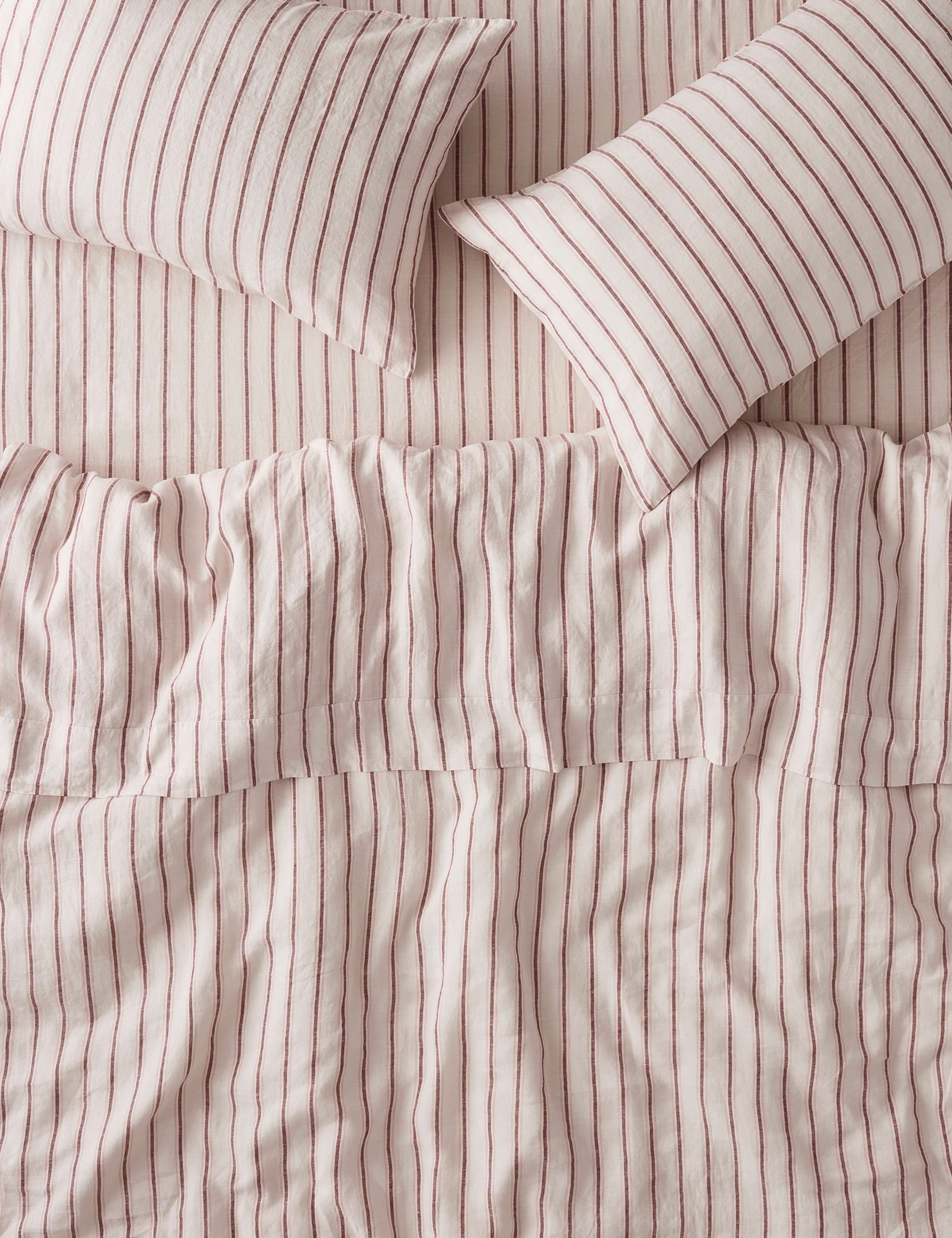 Pure Linen Walderton Stripe Duvet Cover 2 of 4