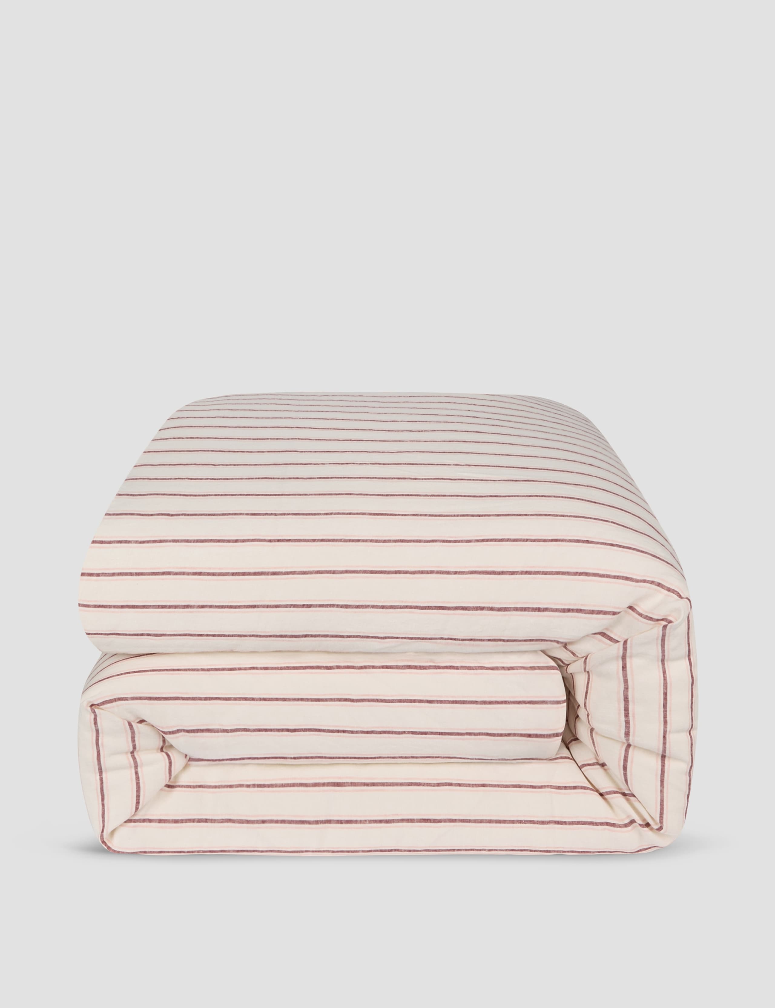 Pure Linen Walderton Stripe Duvet Cover 4 of 4