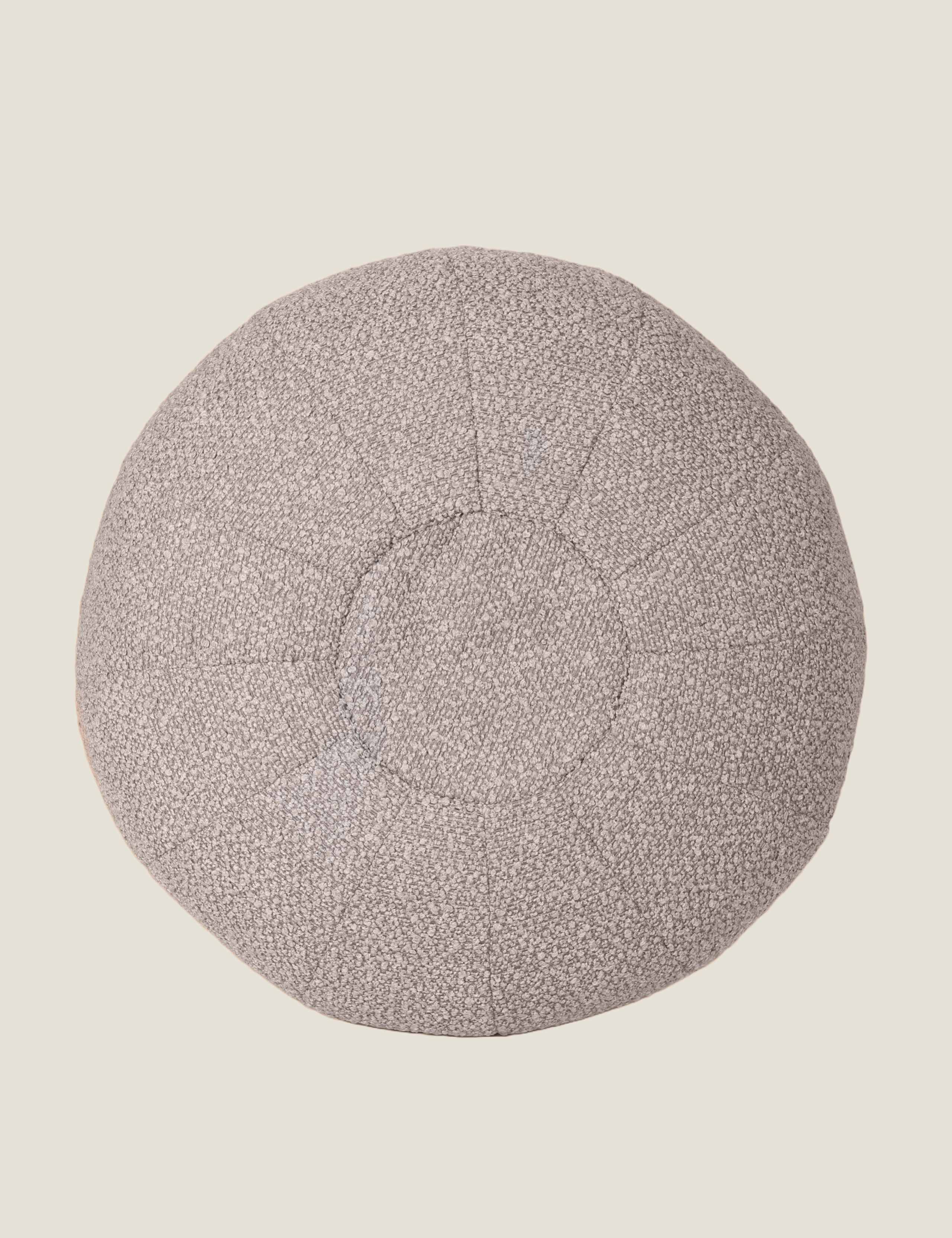 Bouclé Round Pouffe 3 of 4