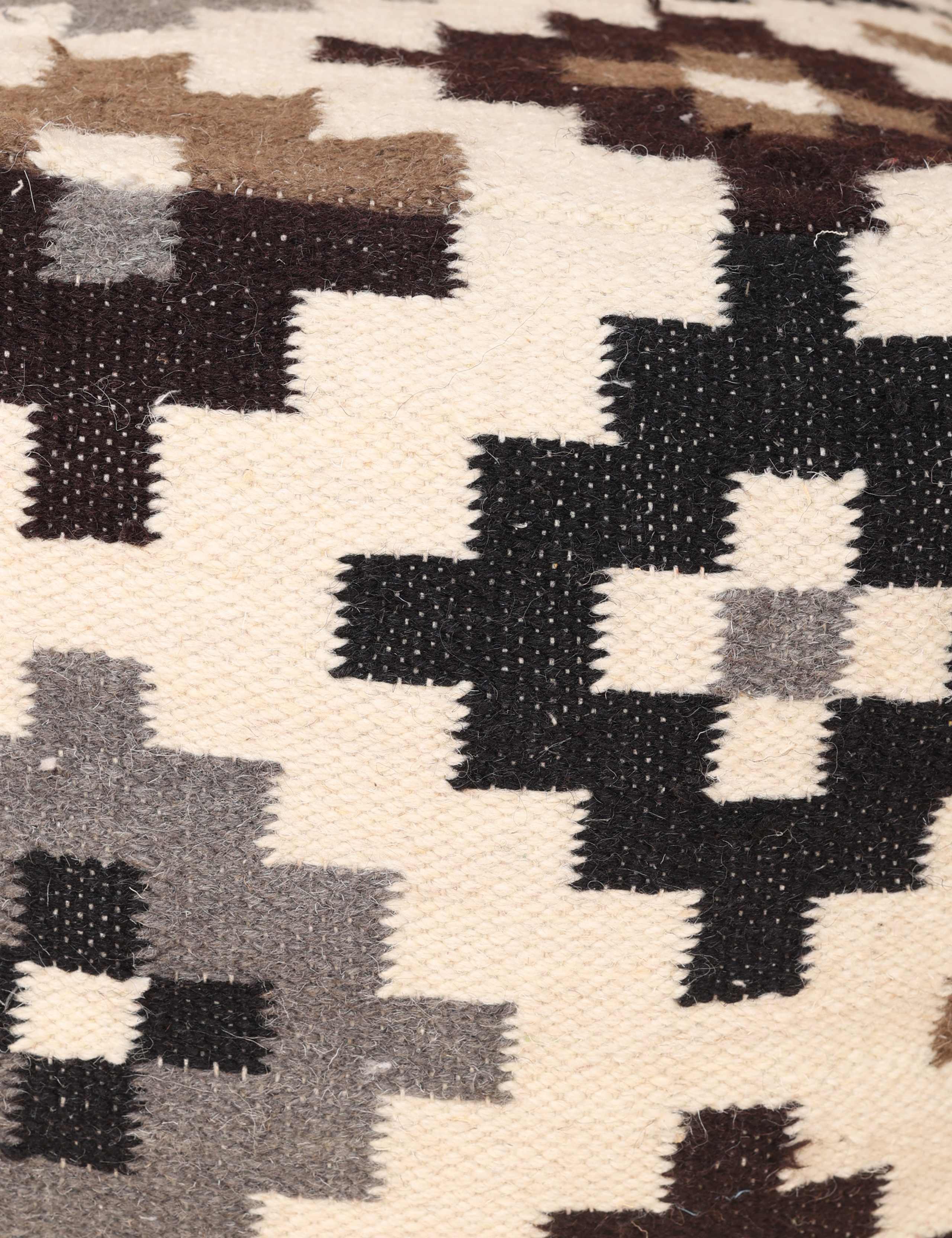 Ikat Woven Square Pouffe 4 of 4