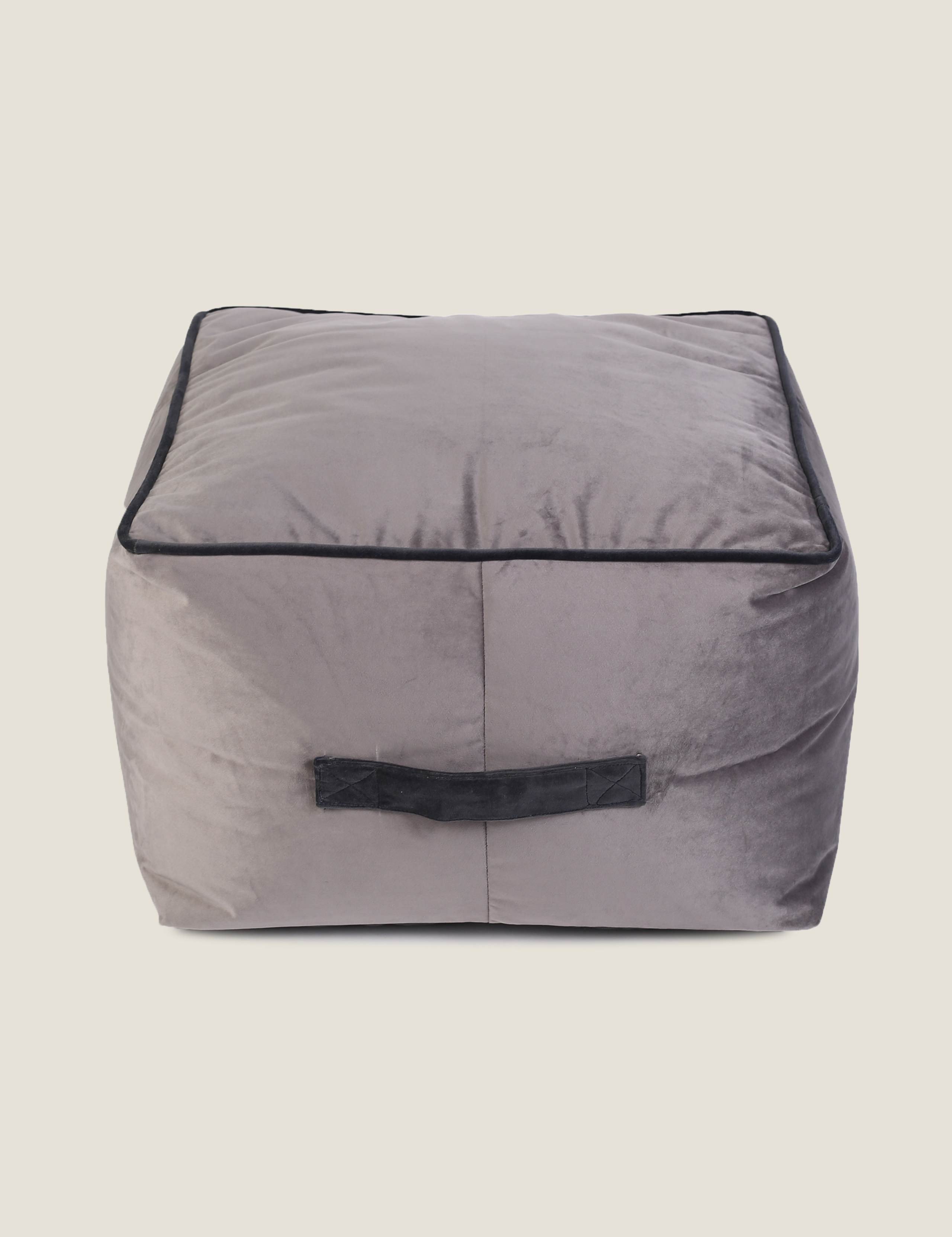 Velvet Square Pouffe 2 of 3