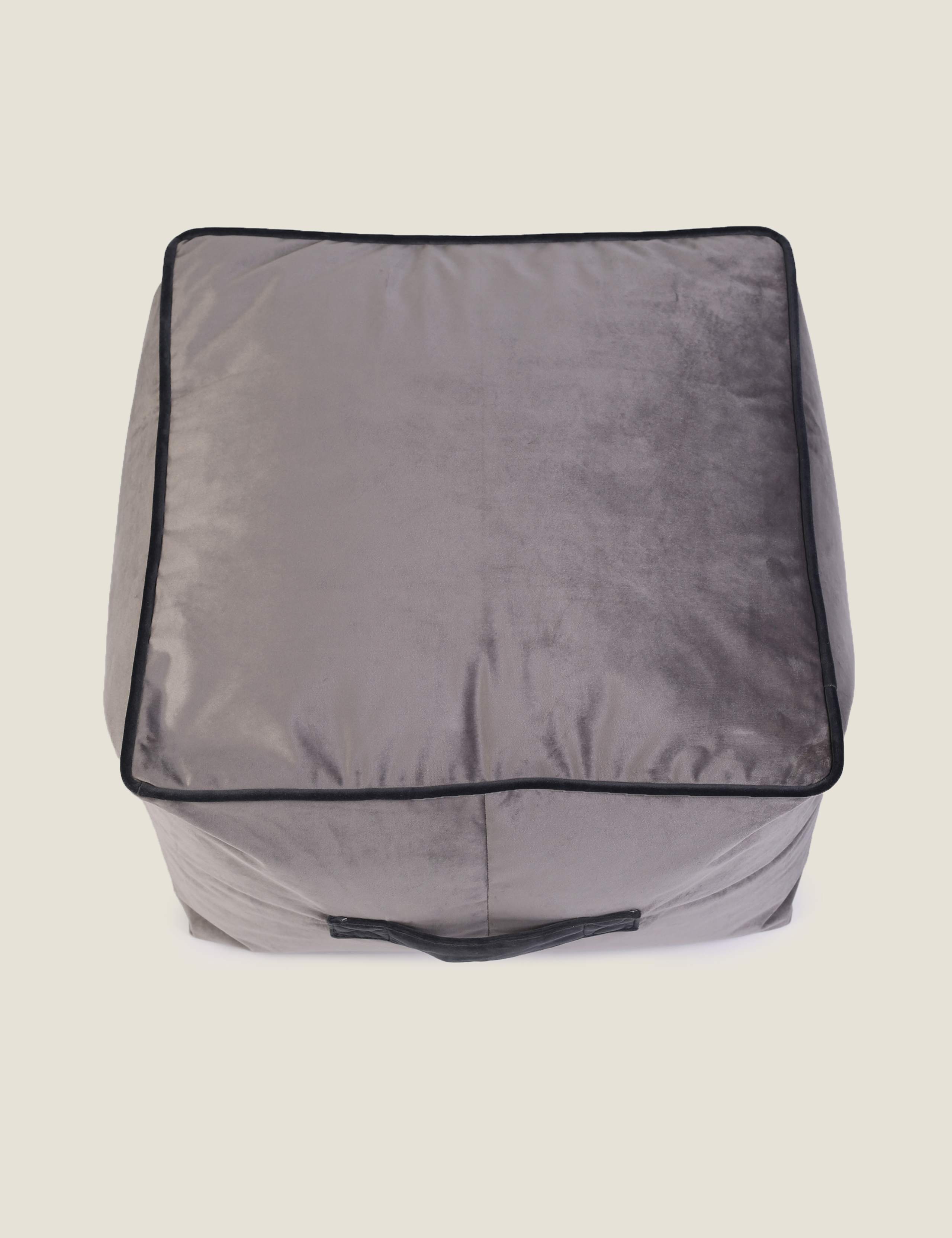 Velvet Square Pouffe 3 of 3
