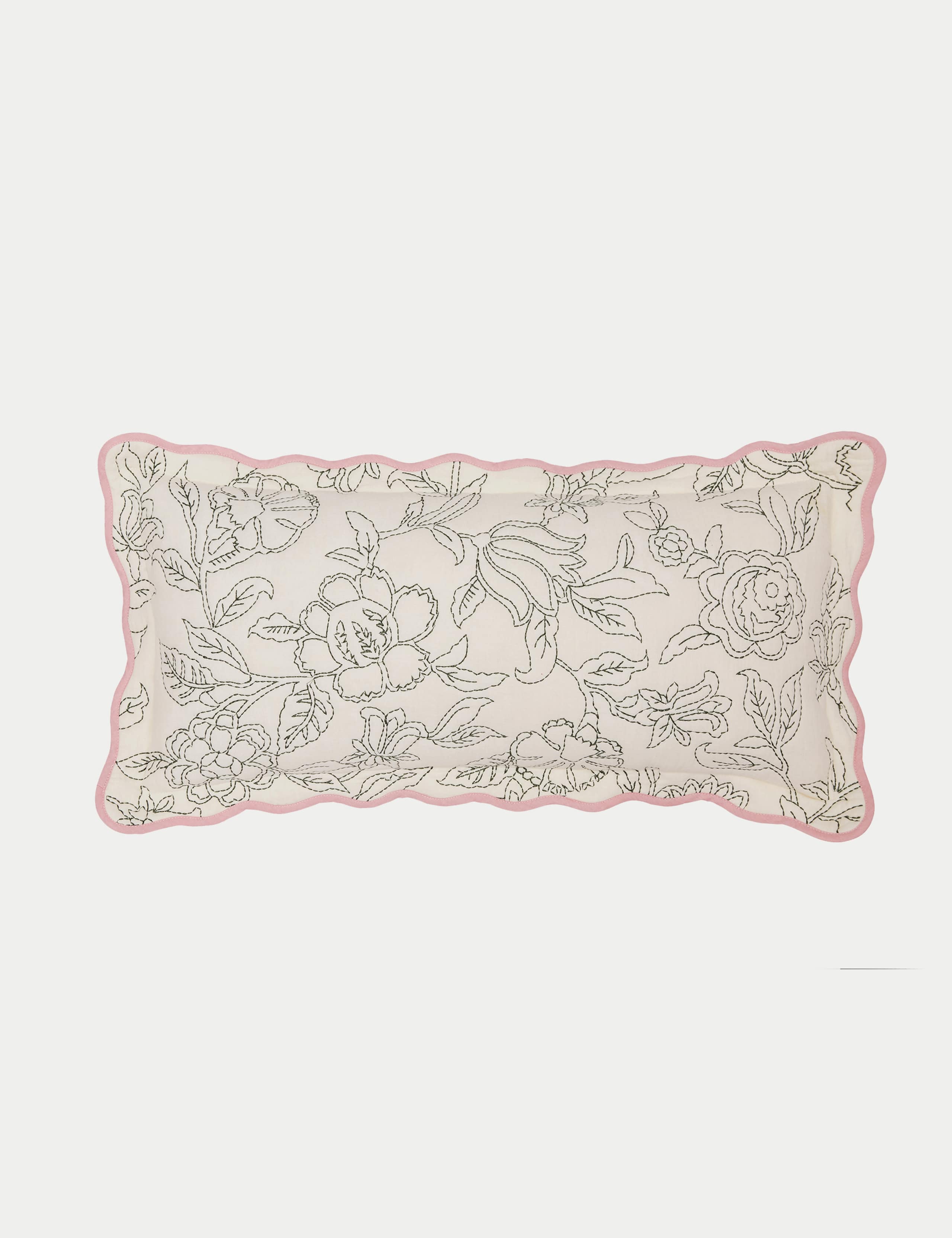 Pure Cotton Juliette Embroidered Cushion 1 of 6
