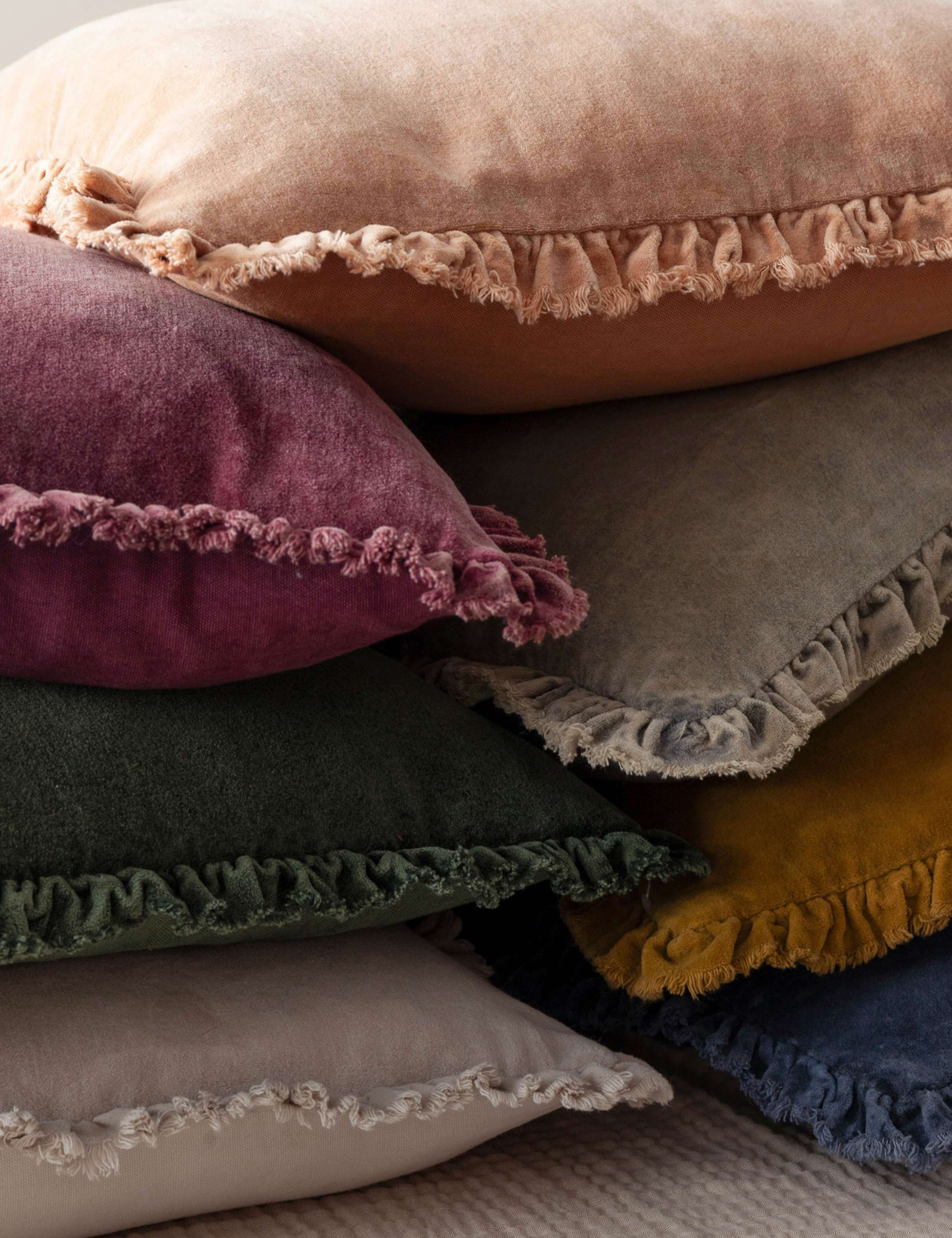 Bertie Cotton Velvet Cushion 3 of 6