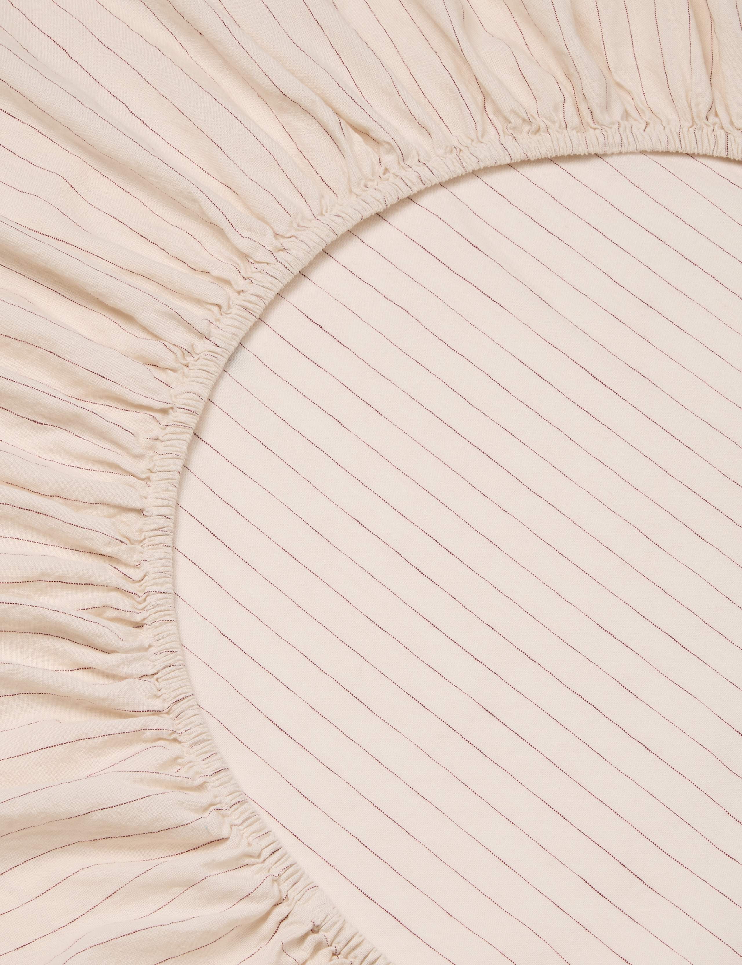Linen Rich Folk Stripe Fitted Sheet 3 of 3