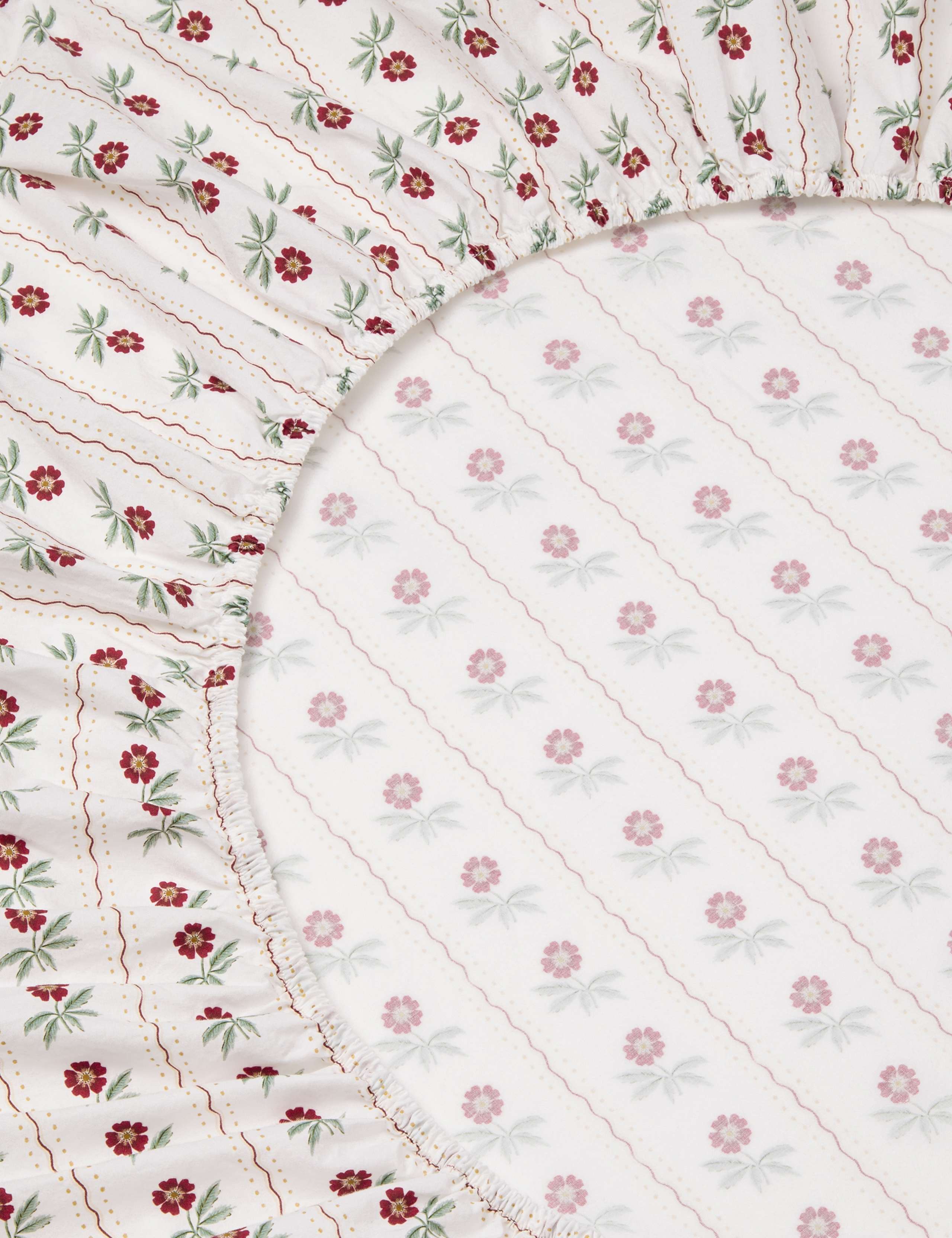 Pure Cotton Woodland Stripe Fitted Sheet 3 of 3