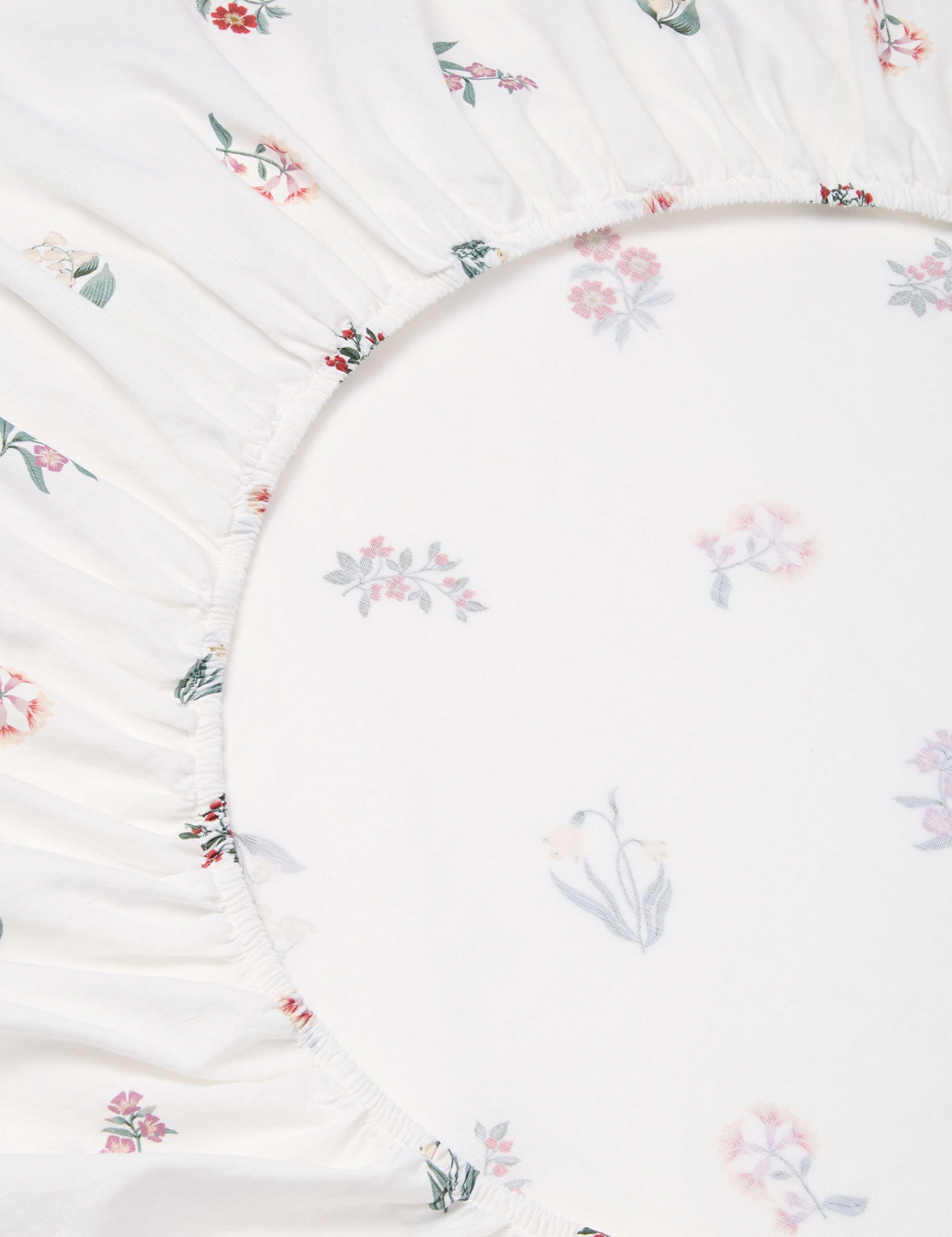 Woodland Floral Linen Rich Fitted Sheet 3 of 3