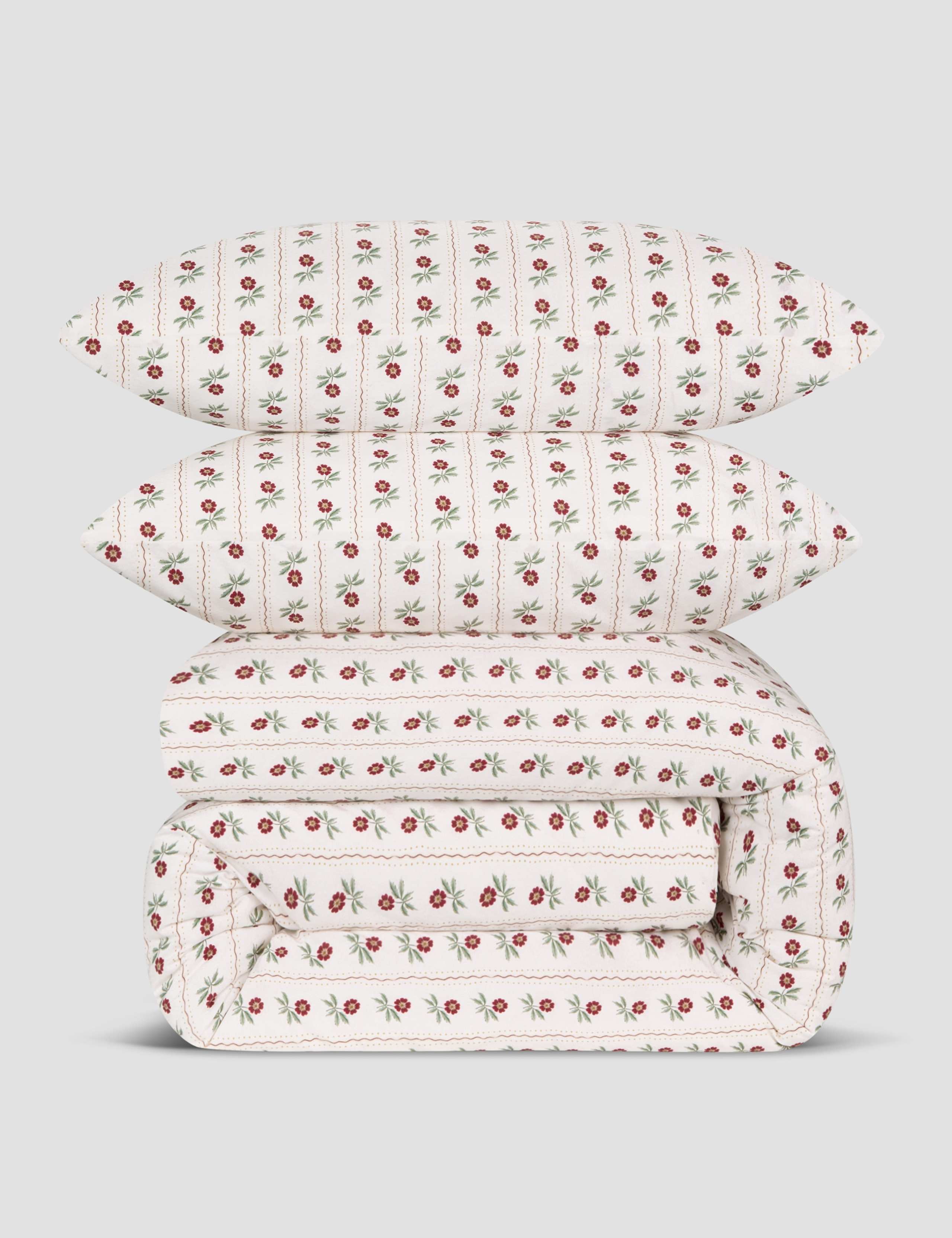 Pure Cotton Woodland Stripe Duvet Cover 4 of 4