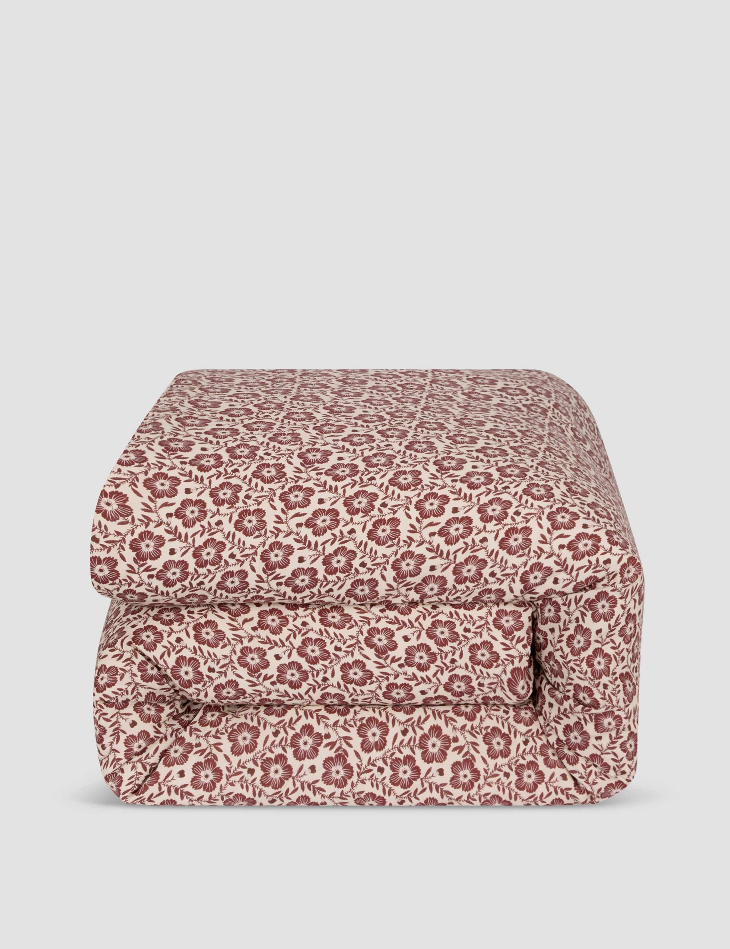 Rhubarb Folk Floral Linen Rich Duvet Cover 3 of 3