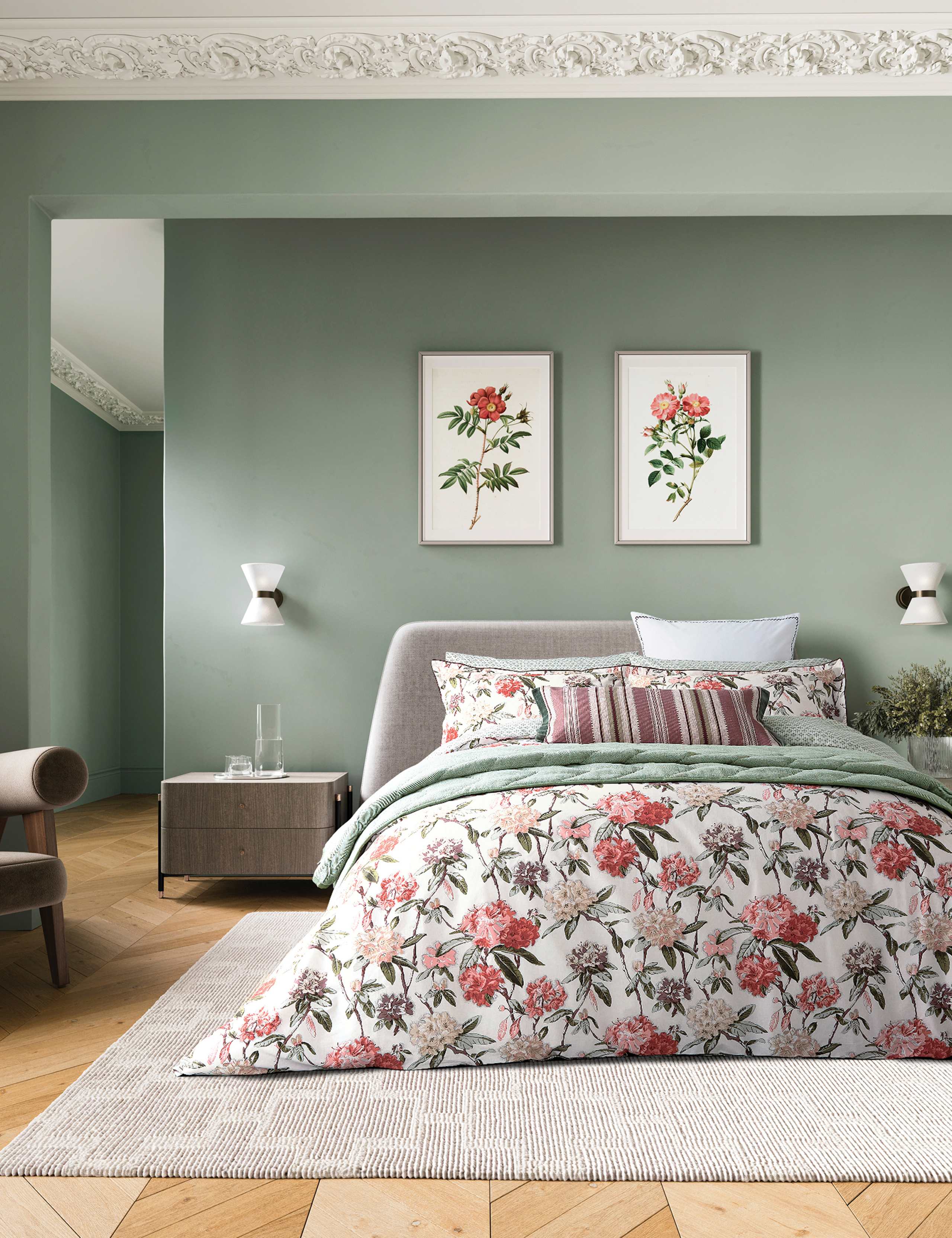 2 Pack Pure Cotton Elswyth Square Pillowcases 1 of 3