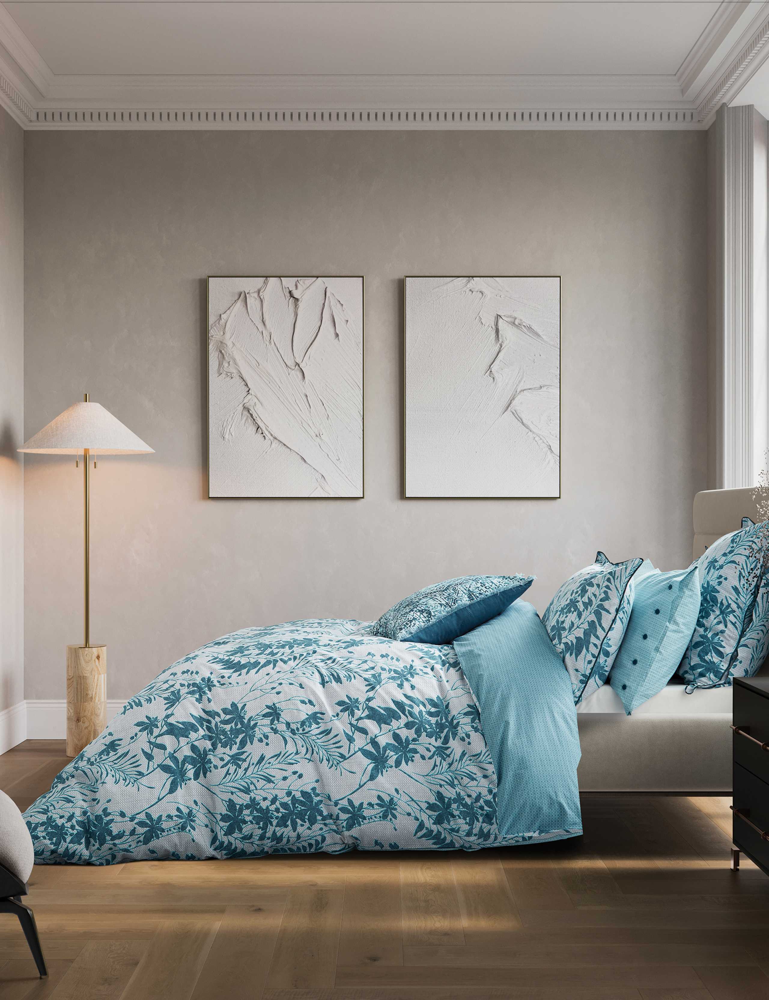 2 Pack Pure Cotton Mieko Square Pillowcases 1 of 3