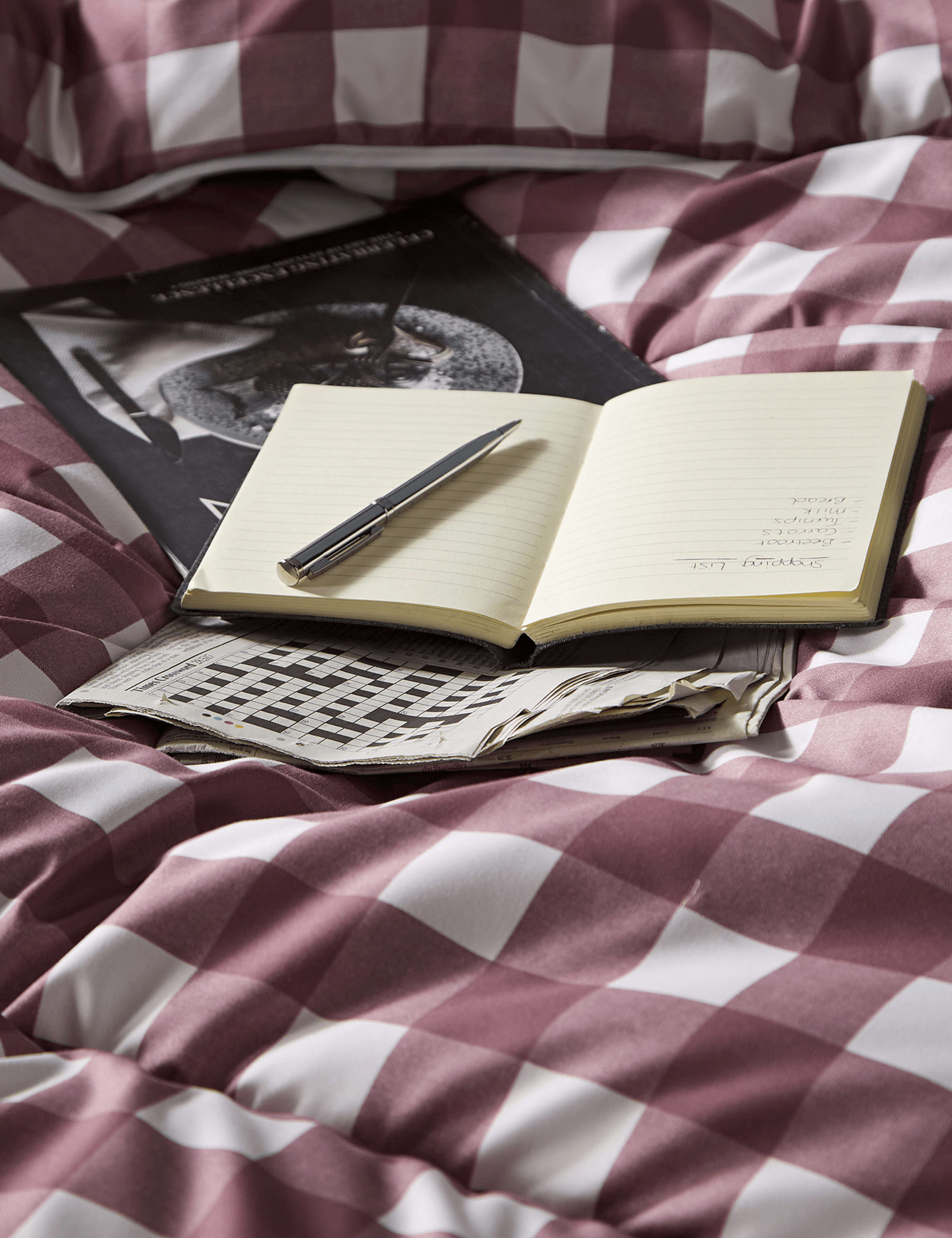 Gingham Checked 10.5 Tog Coverless Duvet & Pillowcase Set 3 of 6
