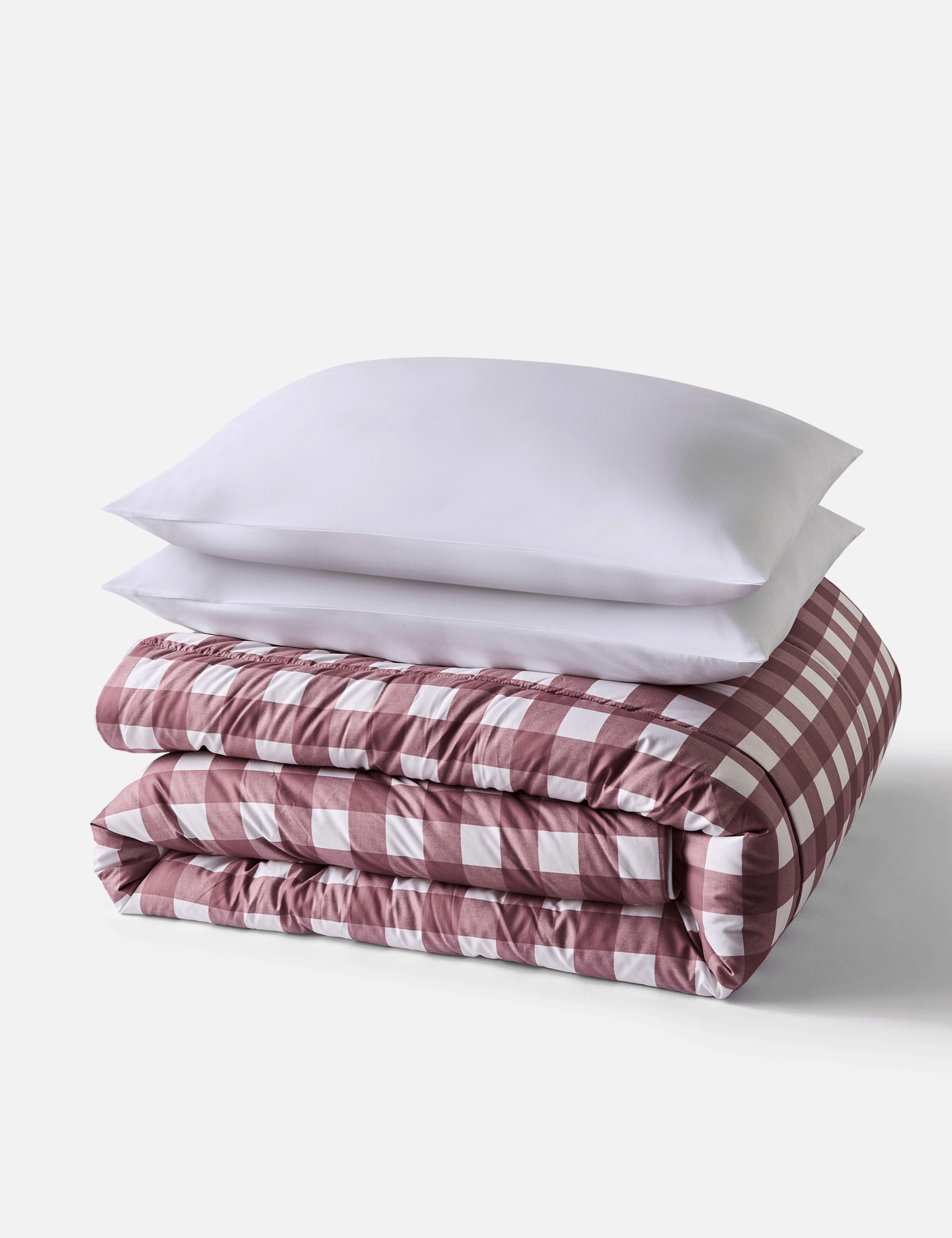 Gingham Checked 10.5 Tog Coverless Duvet & Pillowcase Set 4 of 6