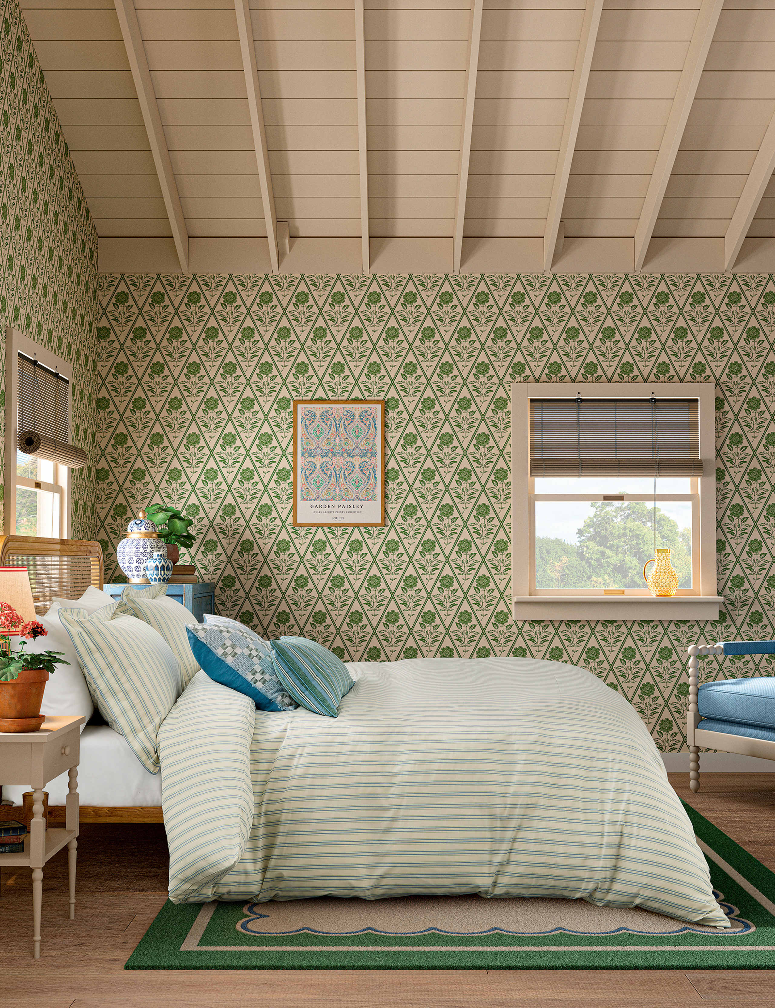 Pure Cotton Ticking Stripe Bedding Set 5 of 6