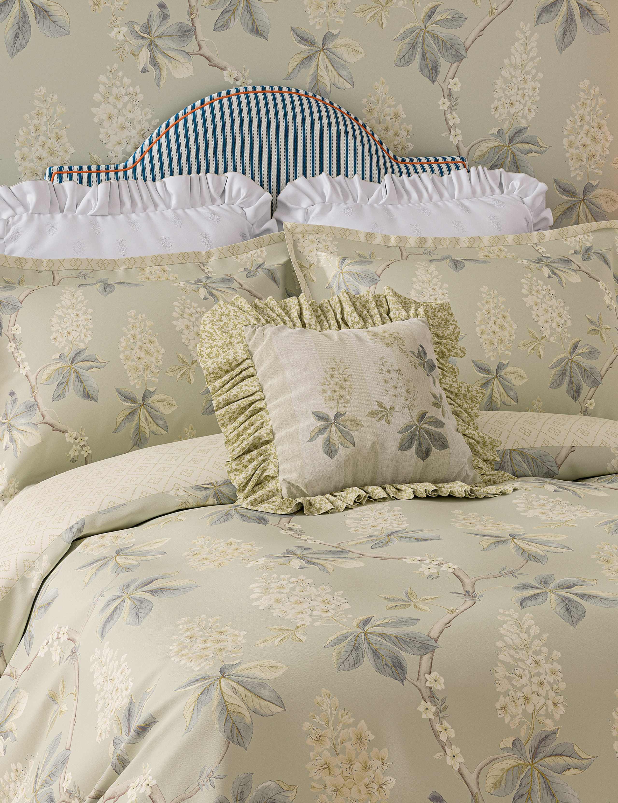 Pure Cotton Chestnut Tree Print Cushion 2 of 3
