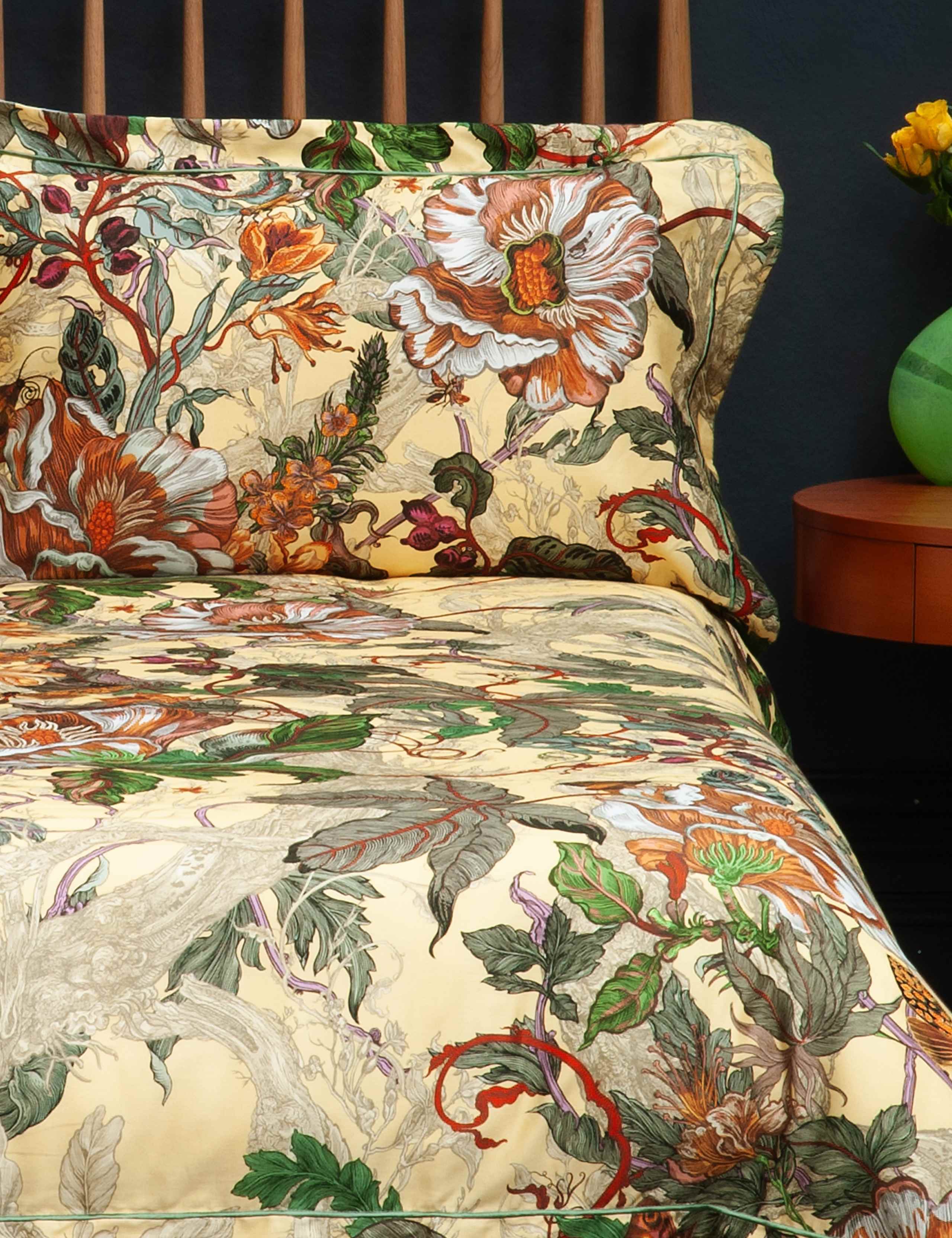 2 Pack Pure Cotton Sateen Papaver Pillowcases 1 of 2