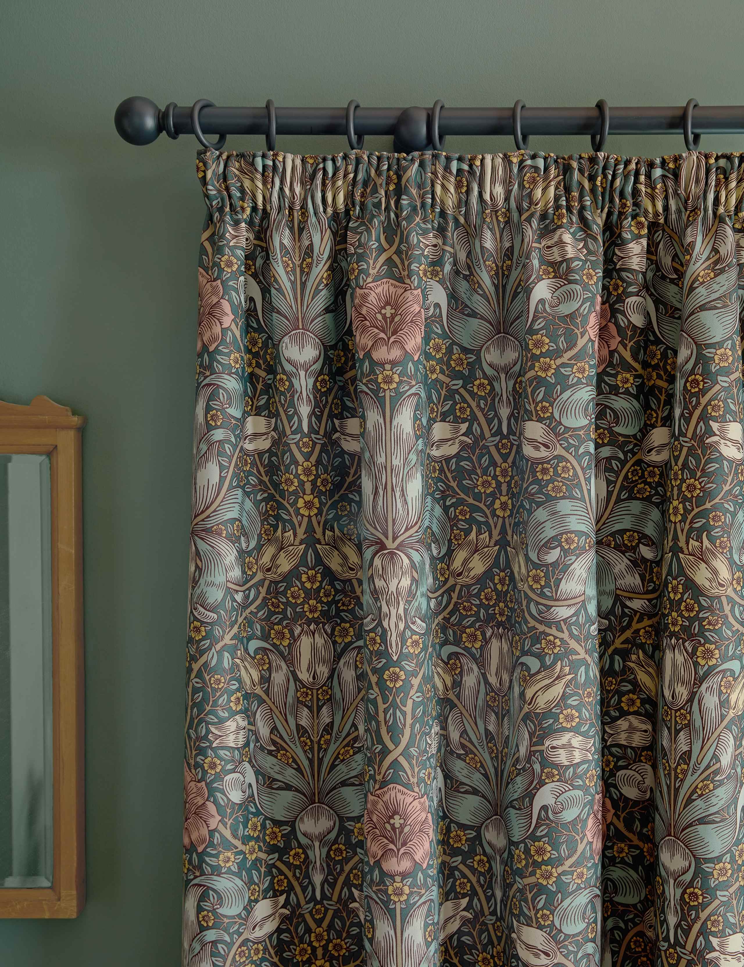 Spring Thicket Floral Pencil Pleat Curtains 3 of 3